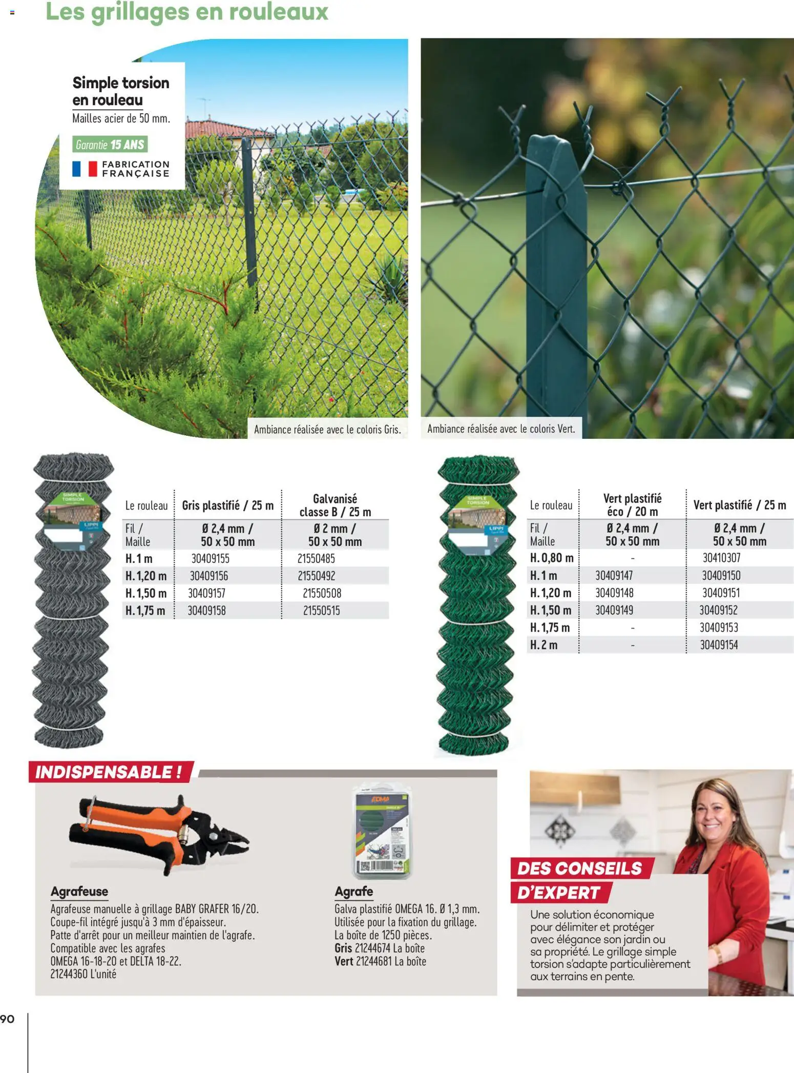 {H1} | Page: 90 | Produits: Rouleau, Agrafeuse, Agrafe