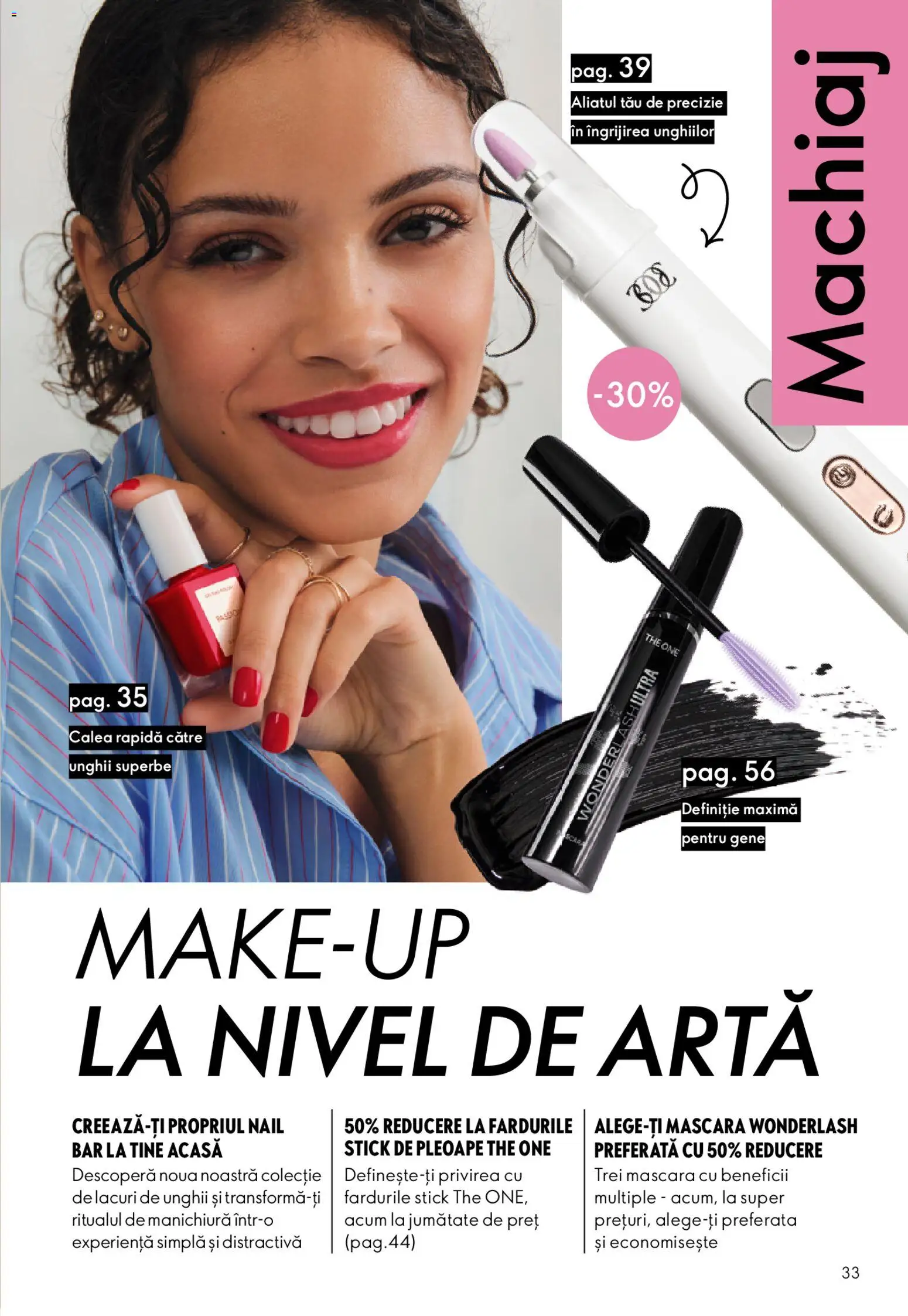 Noul catalog Oriflame – valabil de la 15.04.2026 | Pagină: 33 | Produse: Machiaj, Mascara
