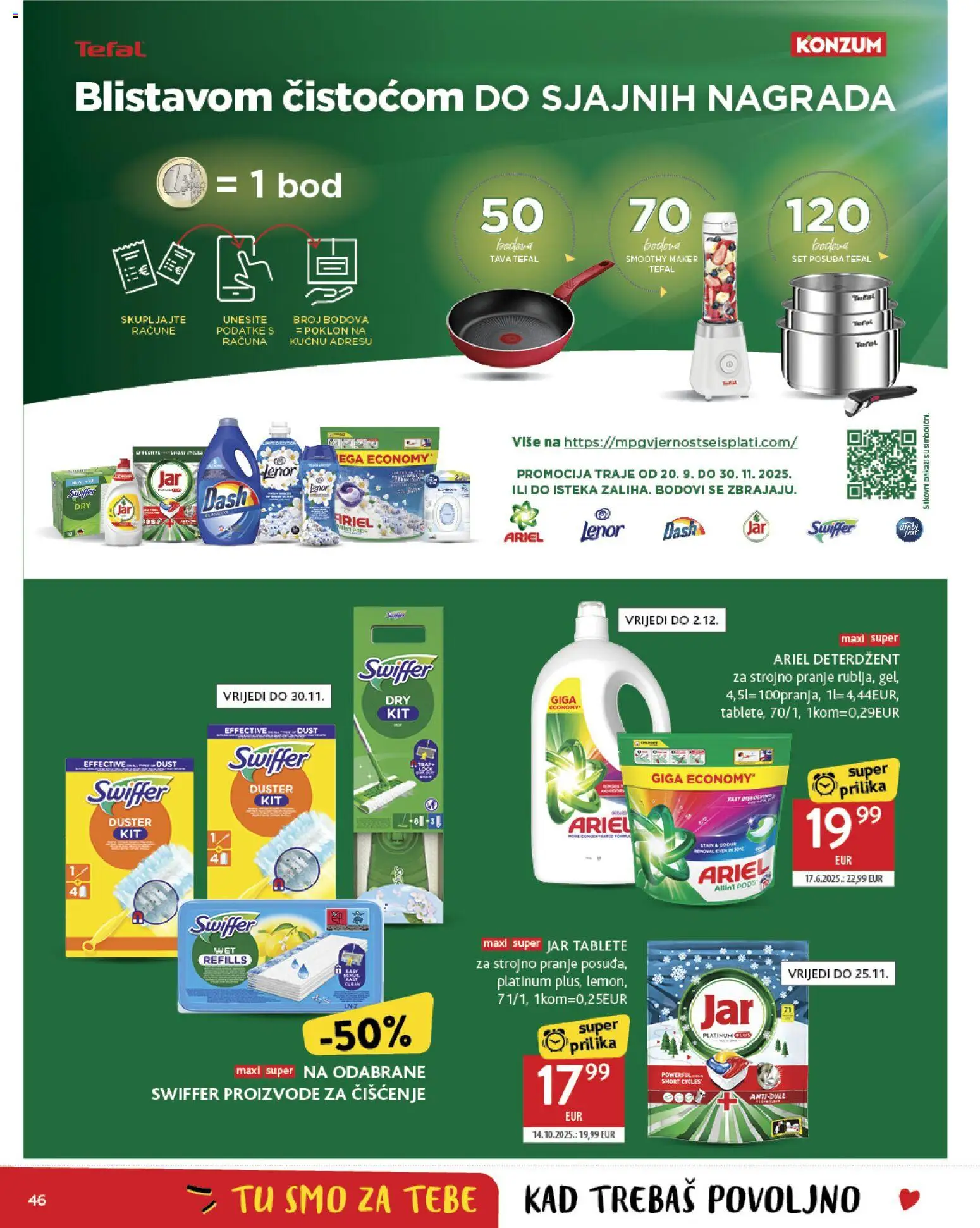 Konzum katalog | vrijedi od 19.11.2025 | Stranica: 46 | Proizvodi: Jar, Ariel, Lenor, Jar tablete