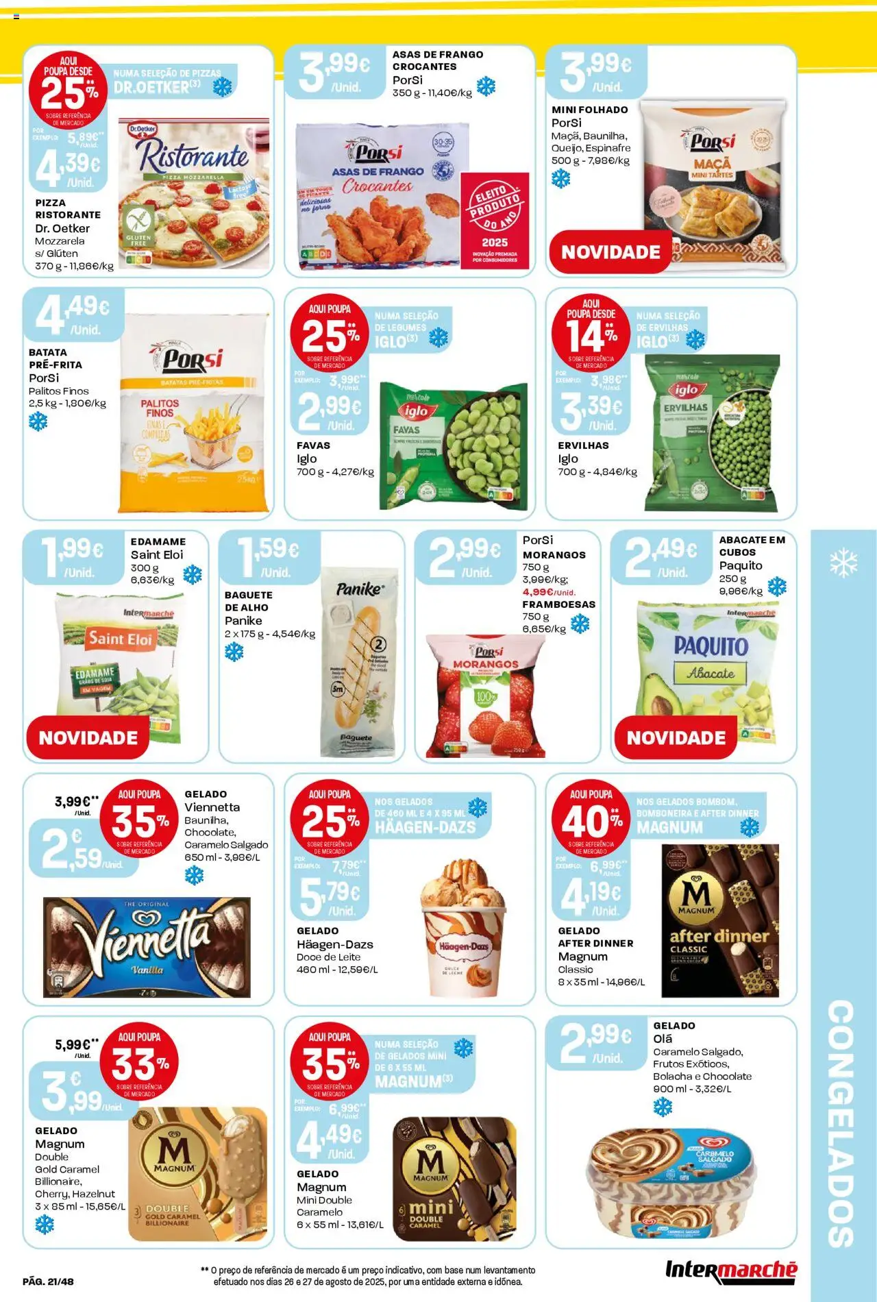 Intermarché folheto │ válido de 02.10.2025 | Página: 21 | Produtos: Frango, Doce de leite, Gelado, Leite