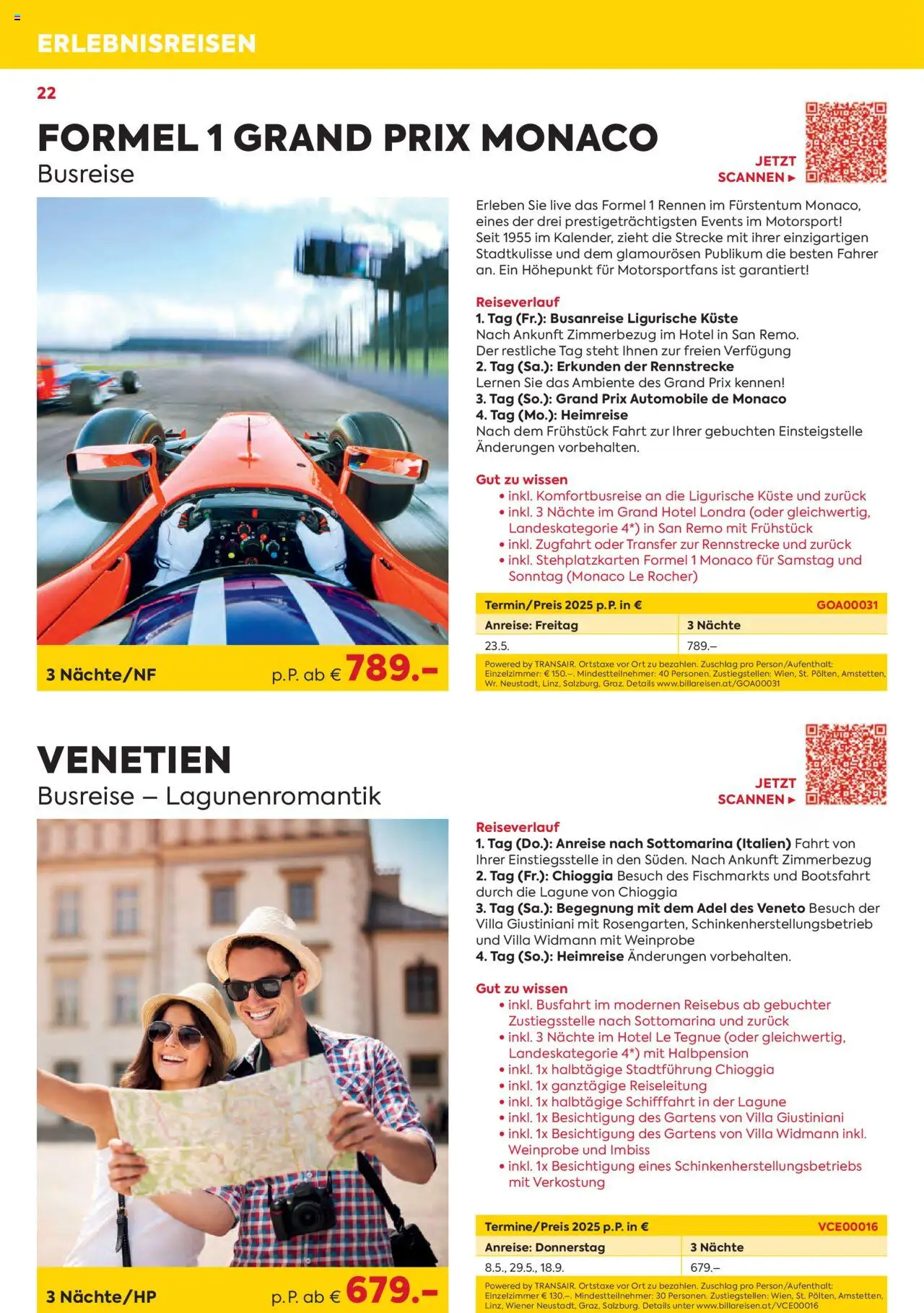 Billa Kreuzfahrten Rundreisen Erlebnisreisenb3/4 2025 gültig ab 03.06.2025 | Seite: 22