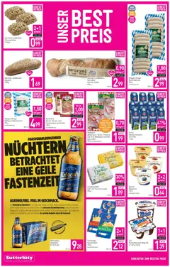 Sutterlüty Flugblatt ab 19.03.2026 gültig | Seite: 2 | Produkte: Wasser, Milch, Brot, Schinken