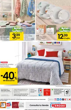 Vista previa Eroski - Viste tu cesta de primavera  válido desde el 26.02.2026 | Página: 47 | Productos: Mantel, Té, Βρεφικό κρεβάτι, Caja