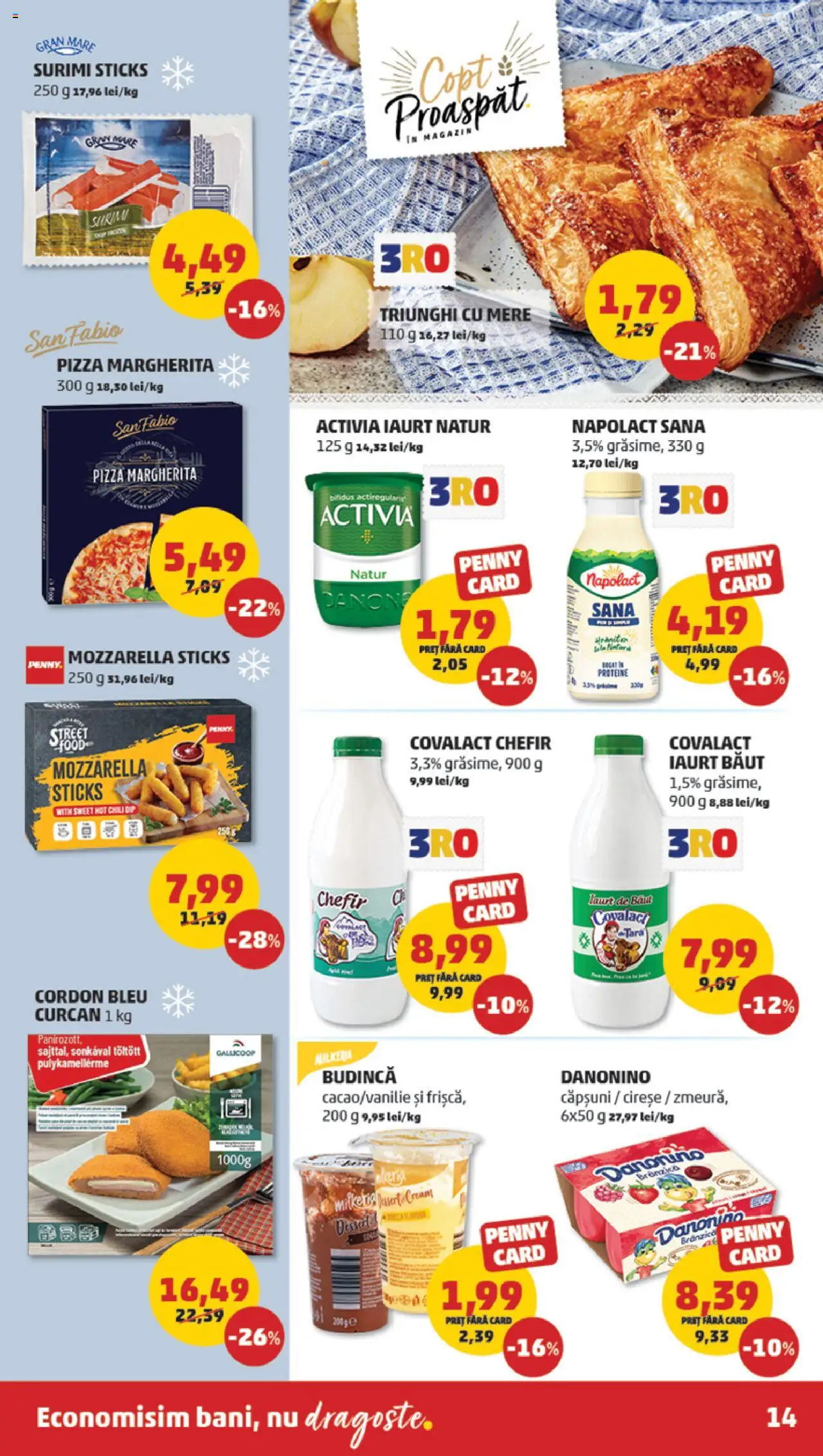 Noul catalog PENNY – valabil de la 17.09.2025 | Pagină: 14 | Produse: Iaurt, Pizza, Mere, Căpșuni