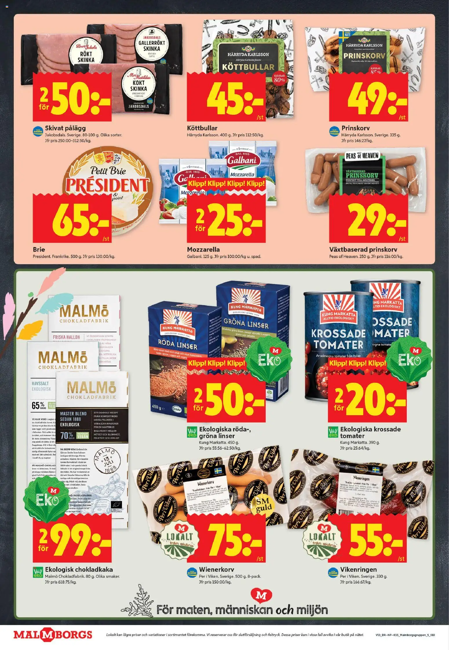 ICA Kvantum reklamblad aktuell från 23.03.2026 | Sida: 10 | Produkter: Röda linser, Skinka, Tomater, Wienerkorv