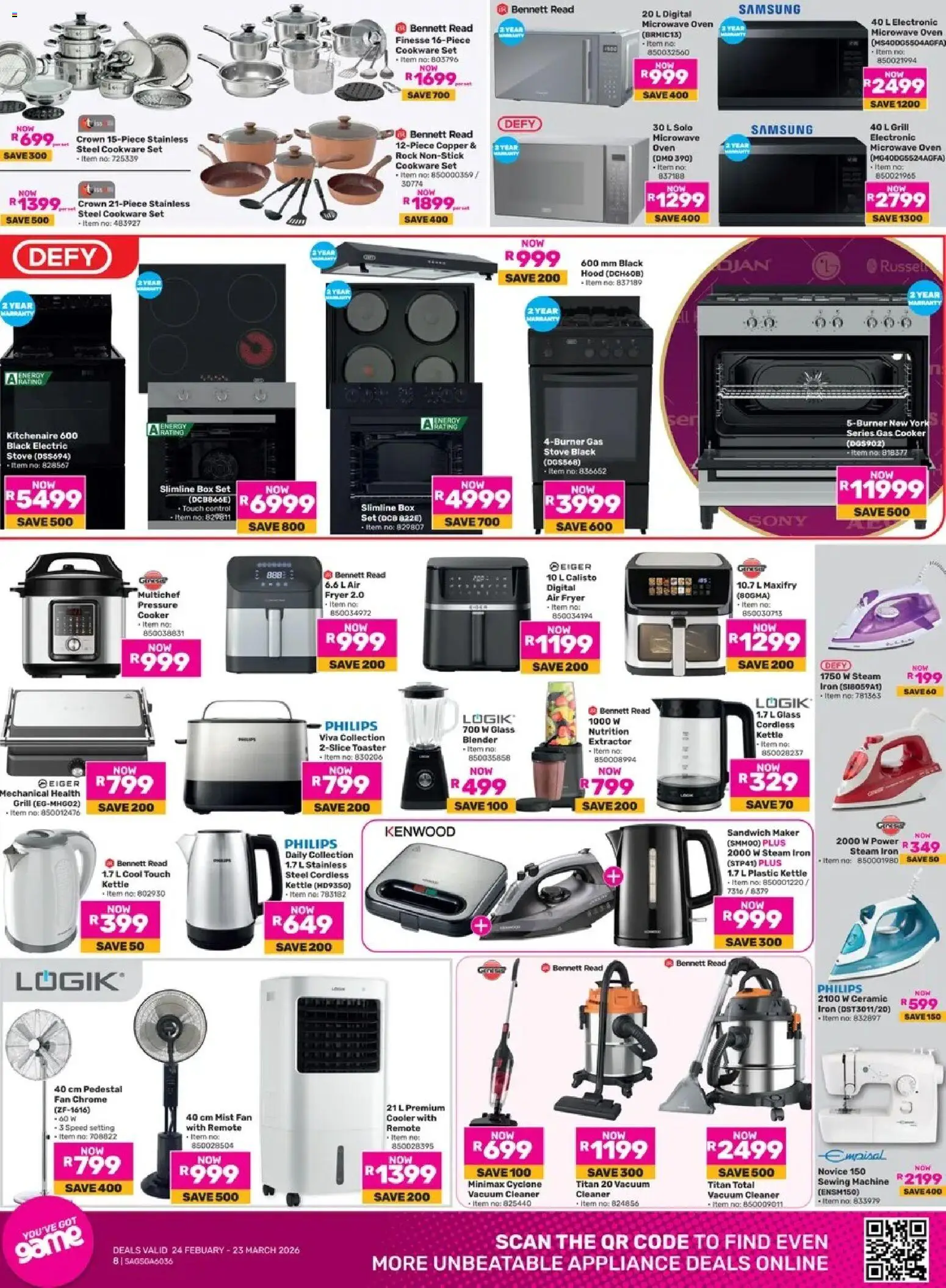 New Game catalogue – valid from 24.02.2026 | Page: 8 | Products: Kettle, Iron, Sewing machine, Box