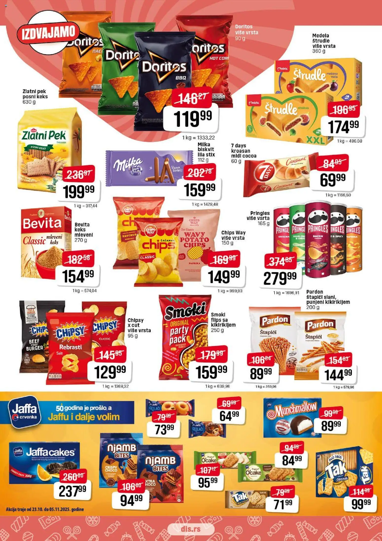 Super DIS katalog - važi od 23.10.2025 | Strana: 11 | Proizvode: Milka, Munchmallow, Pringles, Doritos
