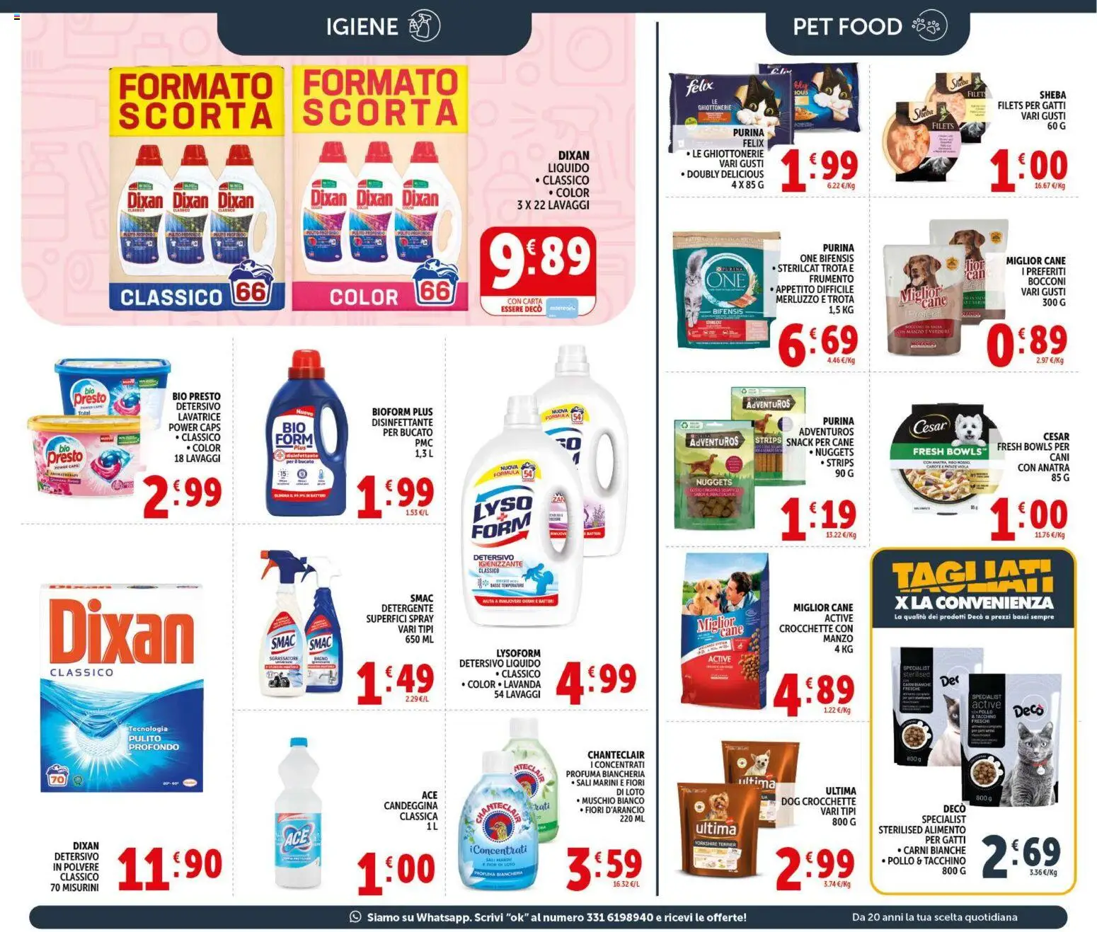 Volantino Decò del 09.04.2026 | Pagina: 19 | Prodotti: Pollo, Detergente, Merluzzo, Sgrassatore