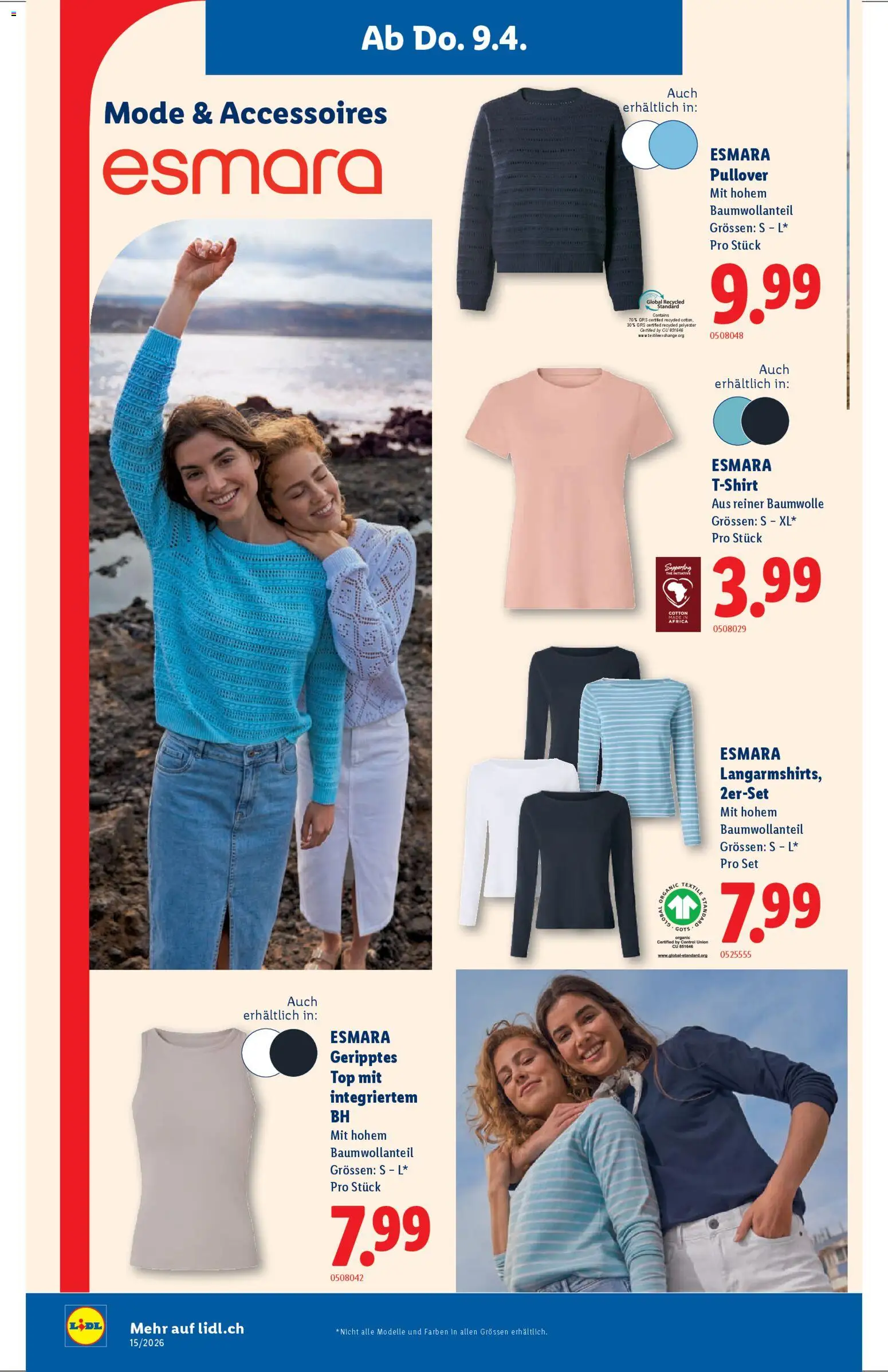 Lidl aktionen – gültig ab 09.04.2026 | Seite: 24 | Produkte: Pullover, Top