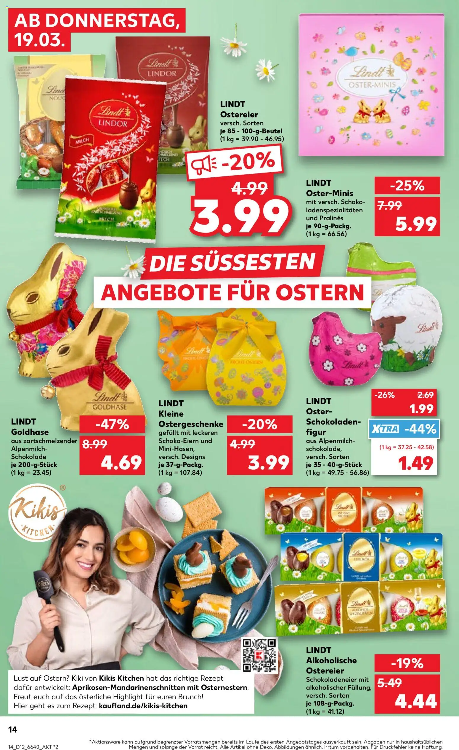 Kaufland Prospekt Stuttgart	 – gültig ab 19.03.2026 | Seite: 14 | Produkte: Milch, Schokolade, Lindt