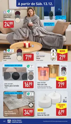 Pré-visualização Aldi folheto válido de 08.12.2025 | Página: 30 | Produtos: Almofada, Tapete, Chá, Velas