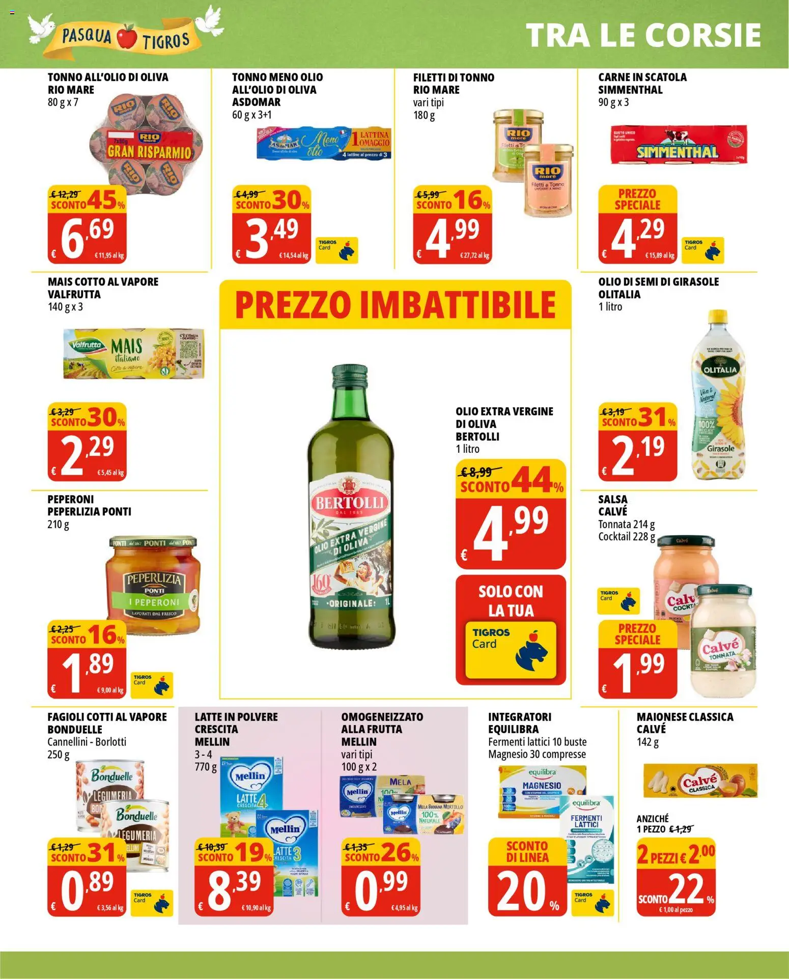 Volantino Tigros del 24.03.2026 | Pagina: 20 | Prodotti: Peperoni, Fagioli, Salsa, Scatola
