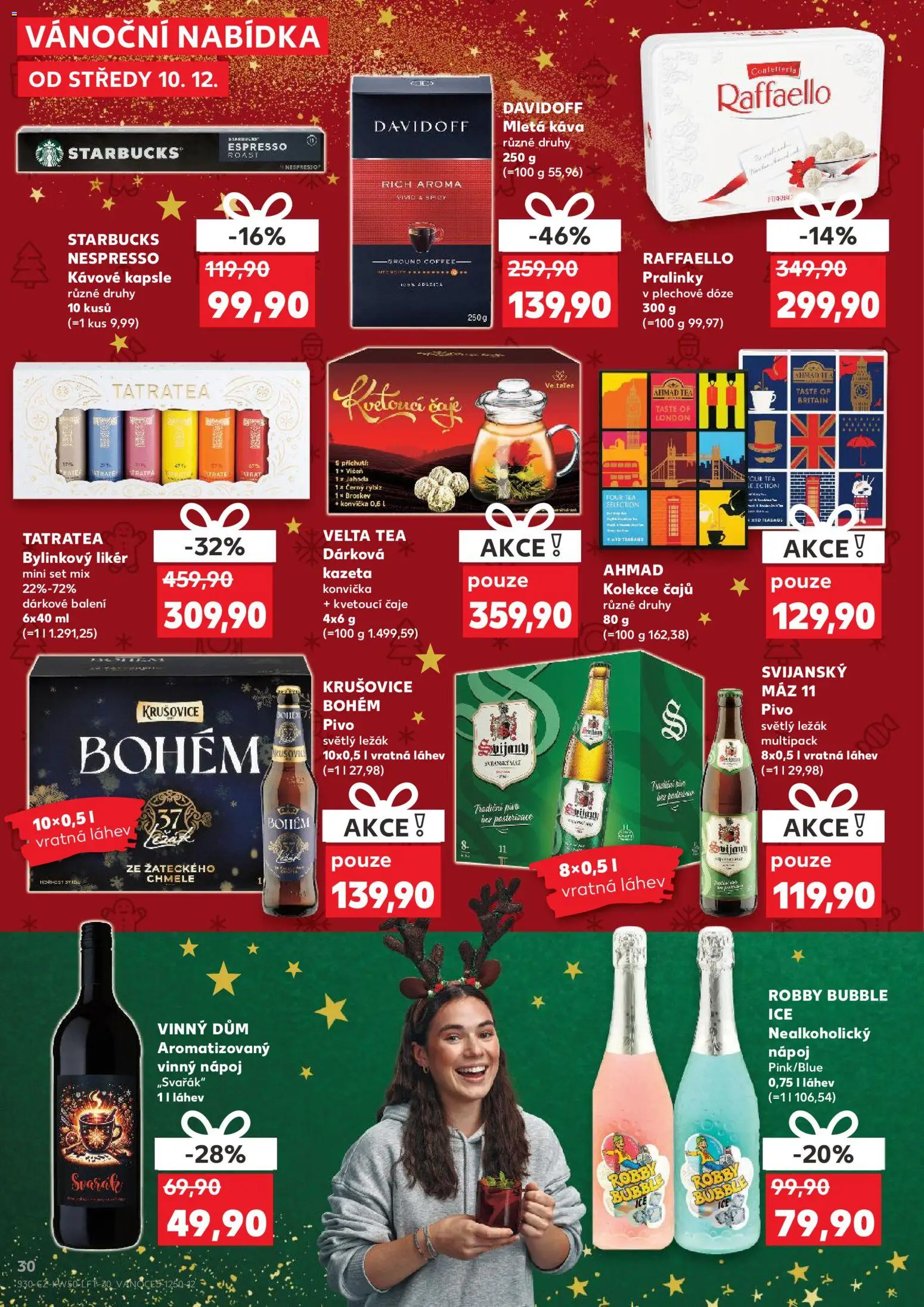 Kaufland leták - Plzeň od 10.12.2025 | Strana: 30 | Produkty: Kapsle, Likér, Svijanský Máz, Ahmad tea