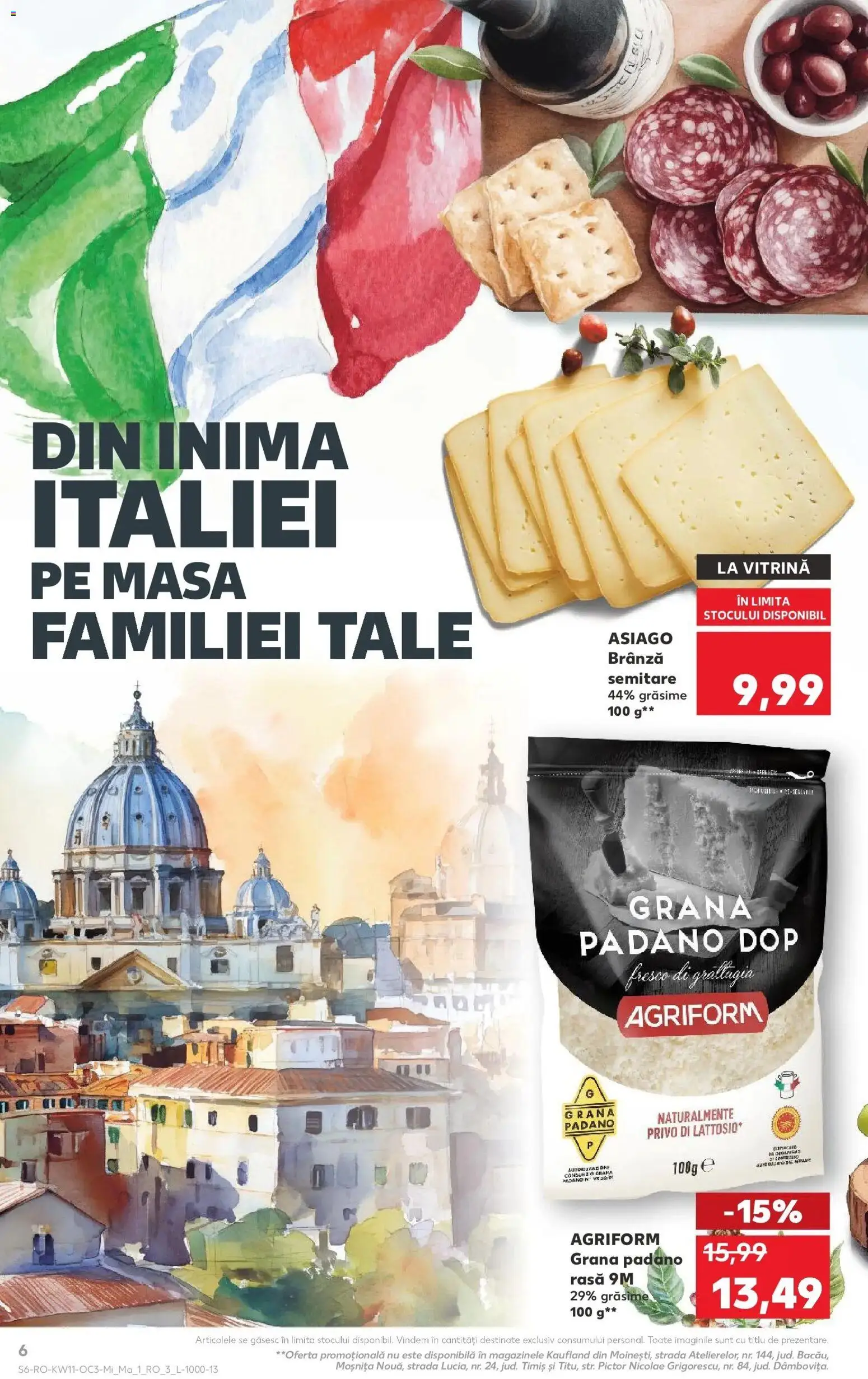 Noul catalog Kaufland – valabil de la 11.03.2026 | Pagină: 6 | Produse: Masă, Vitrină, Brânză