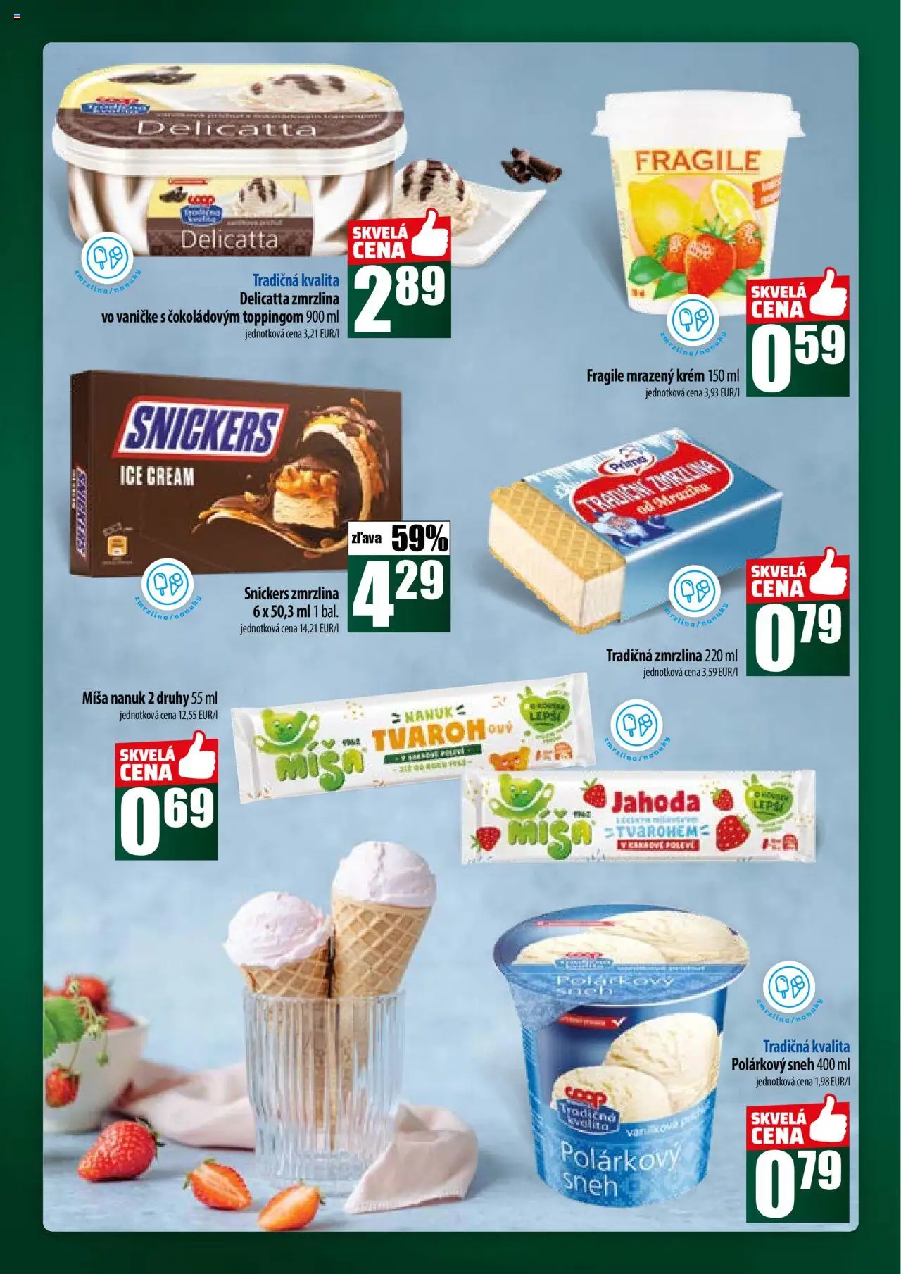COOP Jednota široká ponuka │ platný od 17.07.2025 | Strana: 30 | Produkty: Nanuk, Zmrzlina, Krém