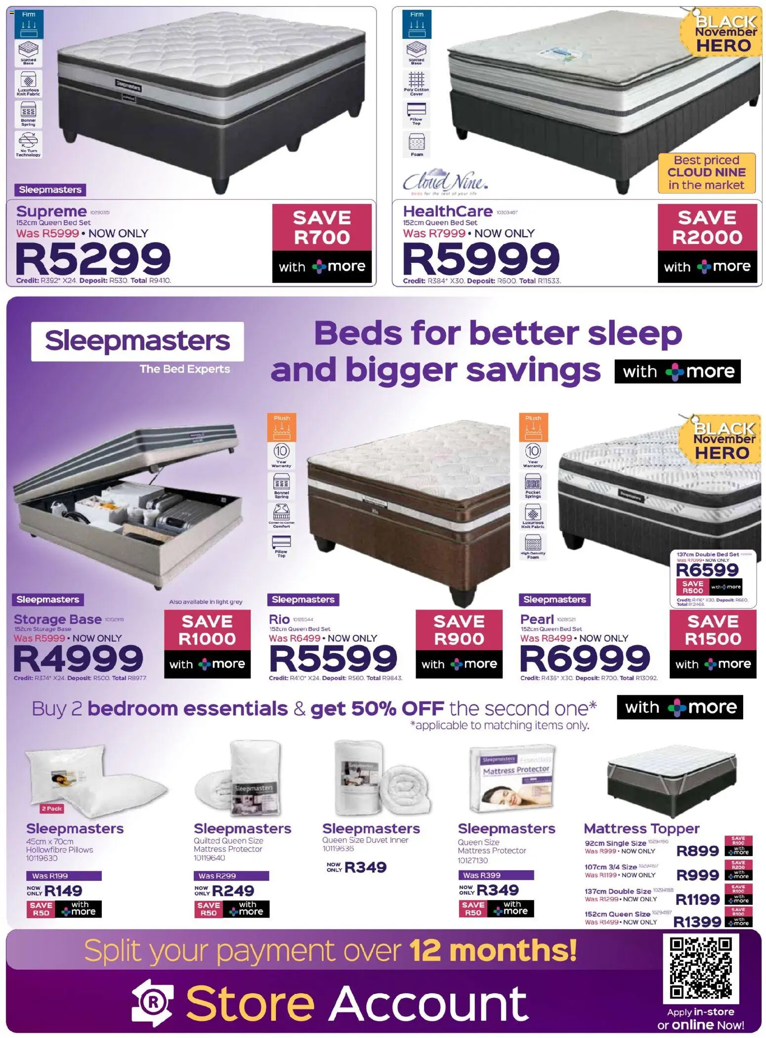 New Sleepmasters catalogue – valid from 10.11.2025 | Page: 7 | Products: Double bed, Queen bed, Mattress, Light