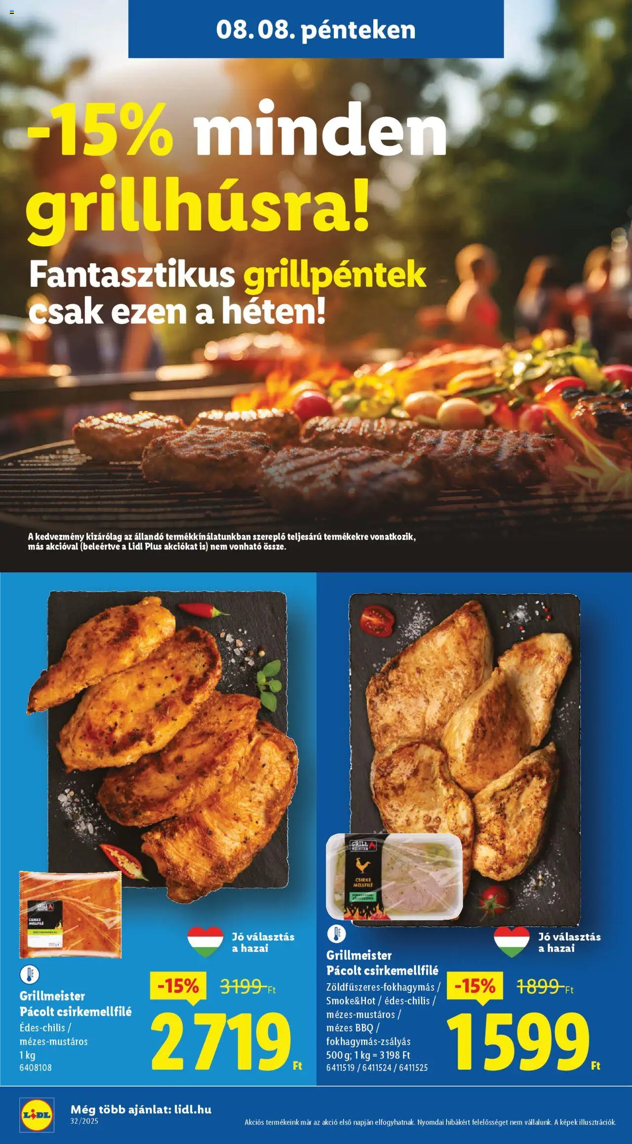 Lidl akciós ujság - amely érvényes a következő dátumtól: 07.08.2025 | Oldal: 30 | Termékek: Grill