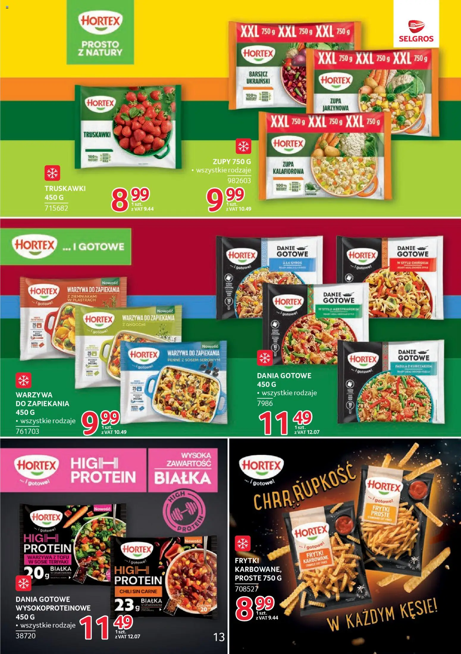 Selgros cash&carry gazetka - Markowe produkty od 19.03.2026 | Strona: 13 | Produkty: Chili, Barszcz, Gnocchi, Frytki