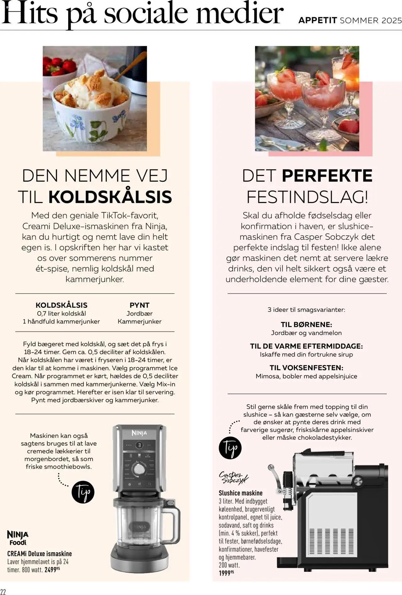 Imerco Tilbudsavis gyldig fra 13.05.2025 | Side: 22 | Produkter: Kammerjunker, Jordbær, Koldskål, Søm