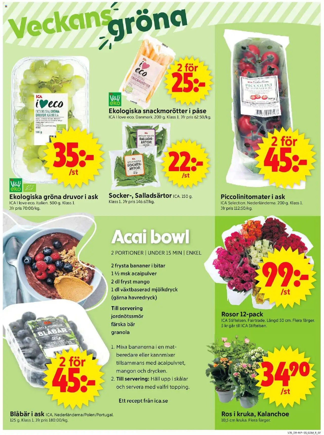 ICA Supermarket reklamblad aktuell från 25.08.2025 | Sida: 9 | Produkter: Havredryck, Granola, Ärtor, Häll