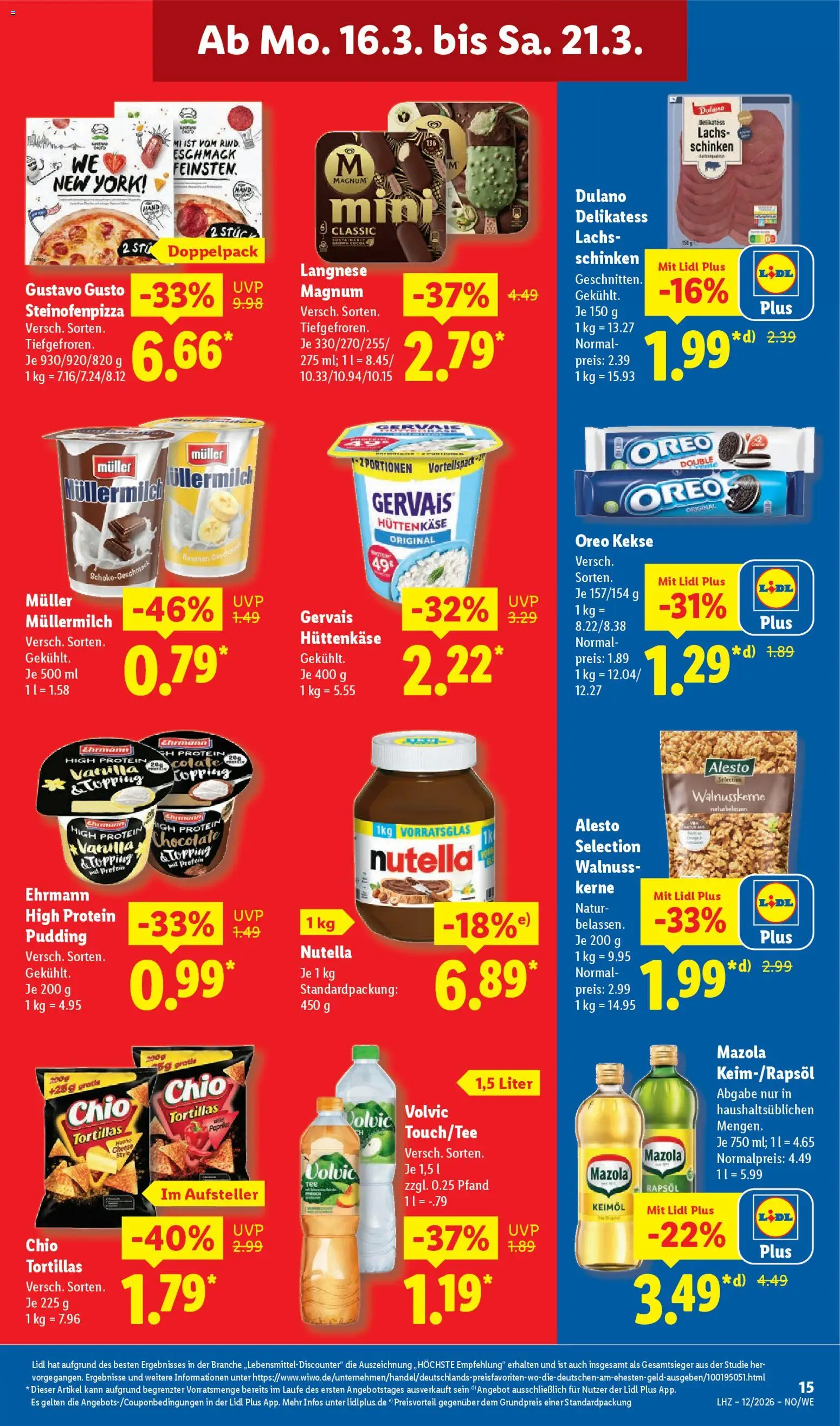 Lidl Prospekt Aarbergen – gültig ab 16.03.2026 | Seite: 29 | Produkte: Rapsöl, Paprika, Müllermilch, Kekse