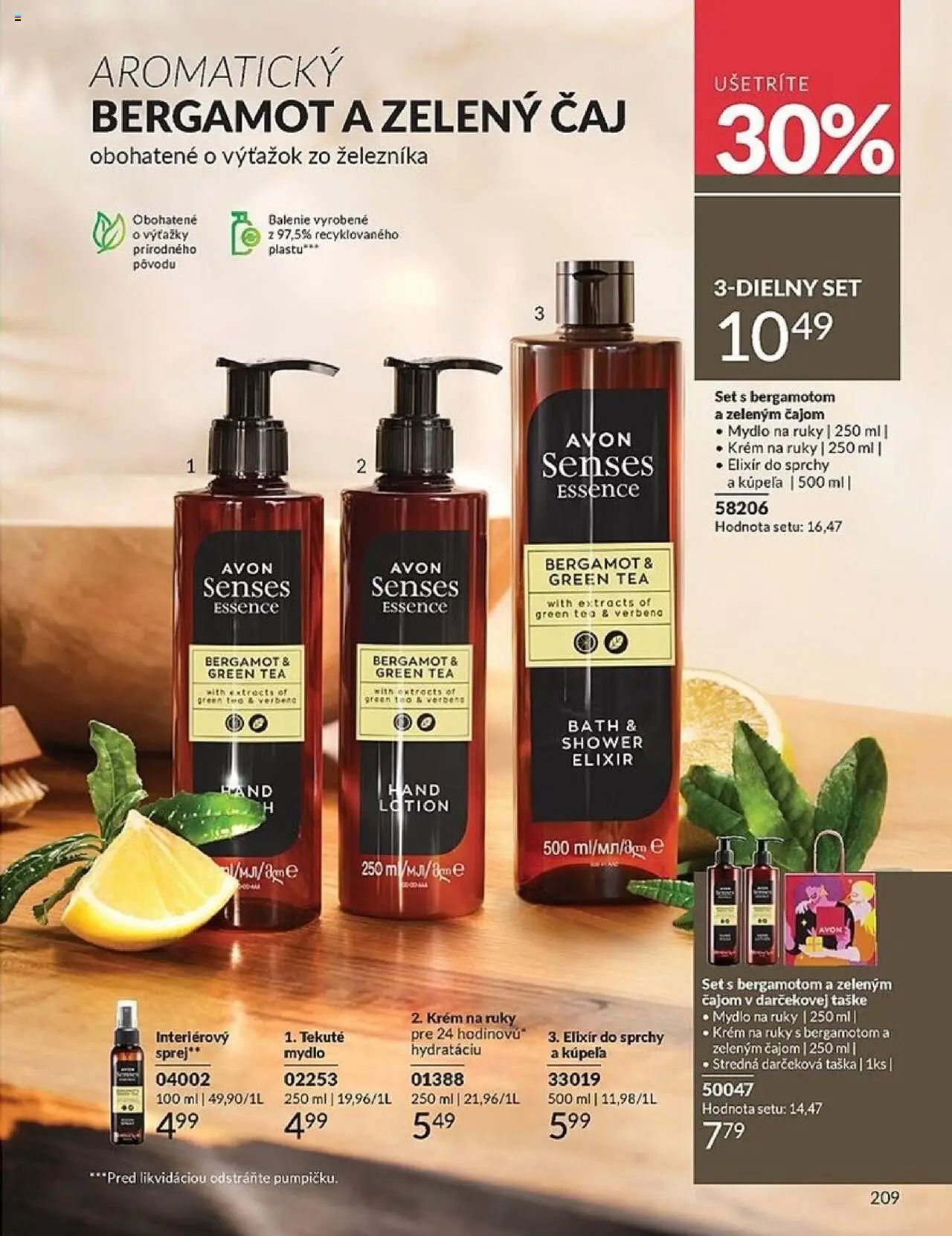 Nové Avon akcie – leták je platný od 01.10.2025 | Strana: 209 | Produkty: Čaj, Krém na ruky, Mydlo, Taška