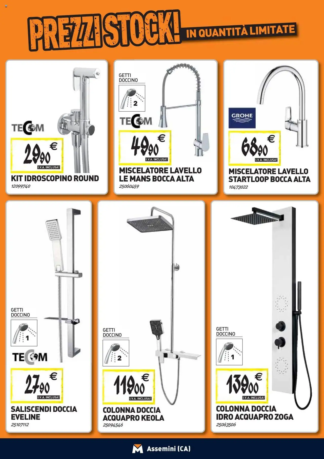 Volantino TECNOMAT del 24.09.2025 | Pagina: 5 | Prodotti: Tè, Lavello, Miscelatore, Doccia