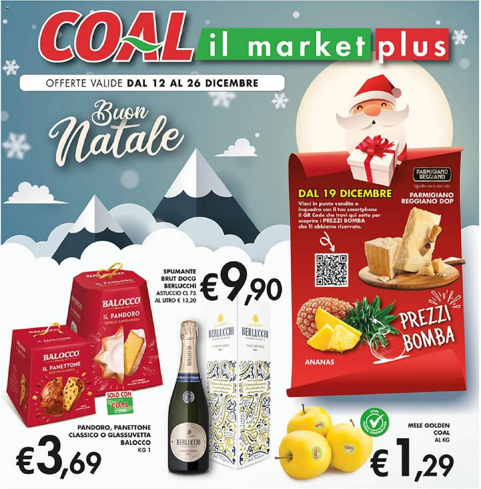 Volantino Coal del 12.12.2025 | Pagina: 1 | Prodotti: Mele, Panettone, Smartphone, Parmigiano reggiano