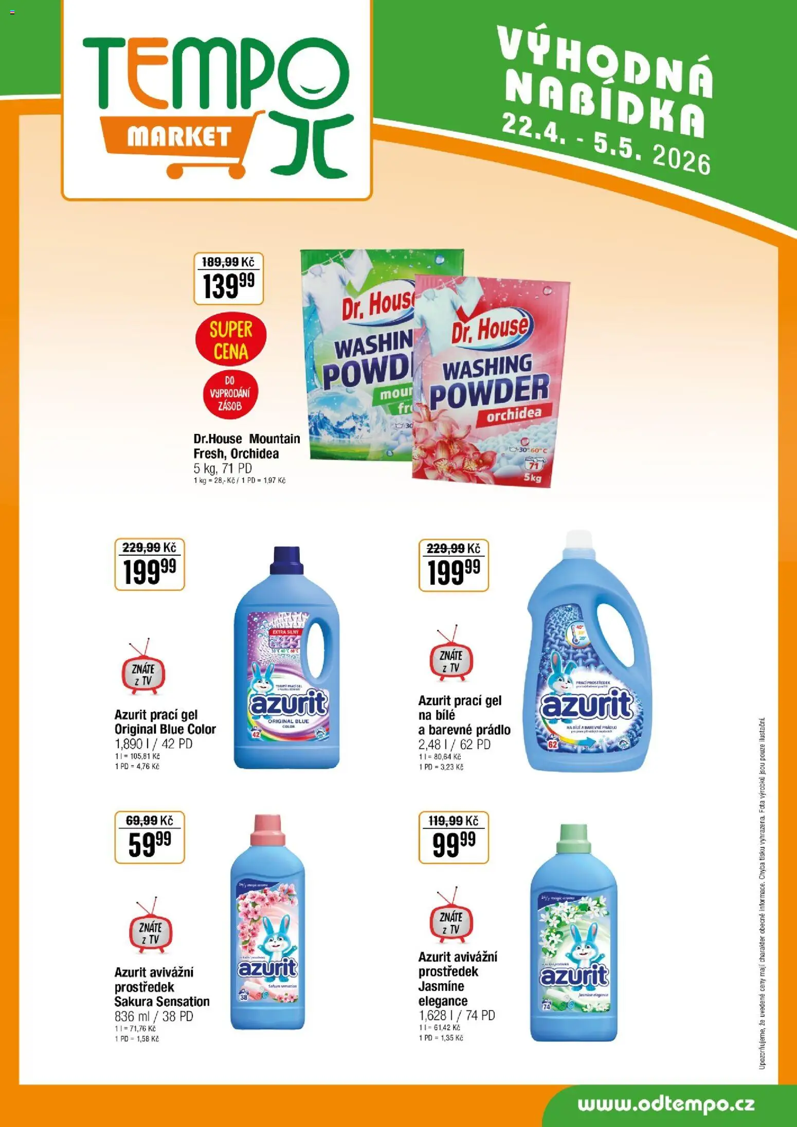 Tempo leták od 22.04.2026 | Strana: 14 | Produkty: Prací gel, Prací prostředek, Tv