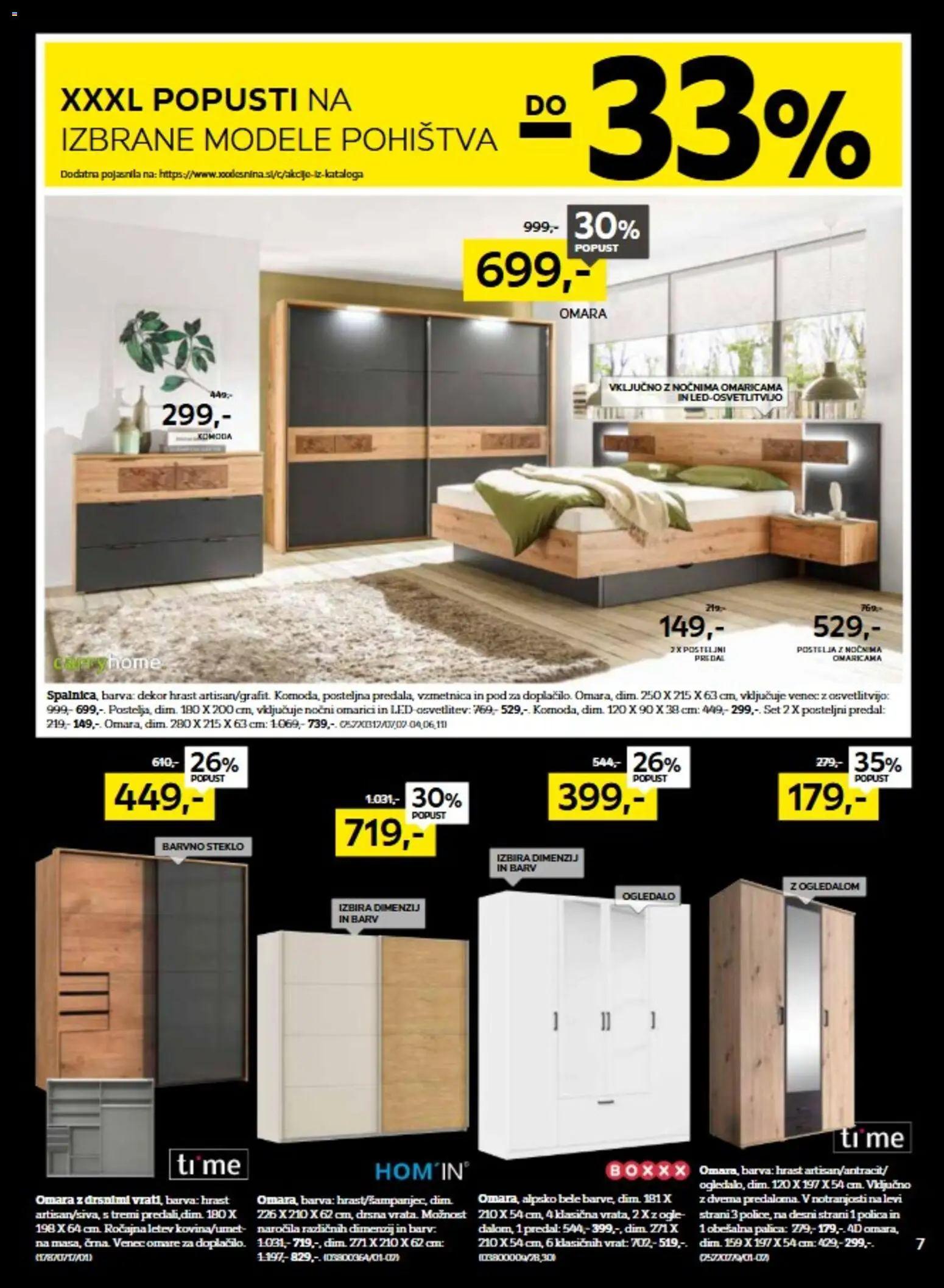 Novi XXXL Lesnina katalog ponudbe – veljaven od 04.11.2025 | Stran: 7 | Izdelki: Omara, Polica, Letev, Barva