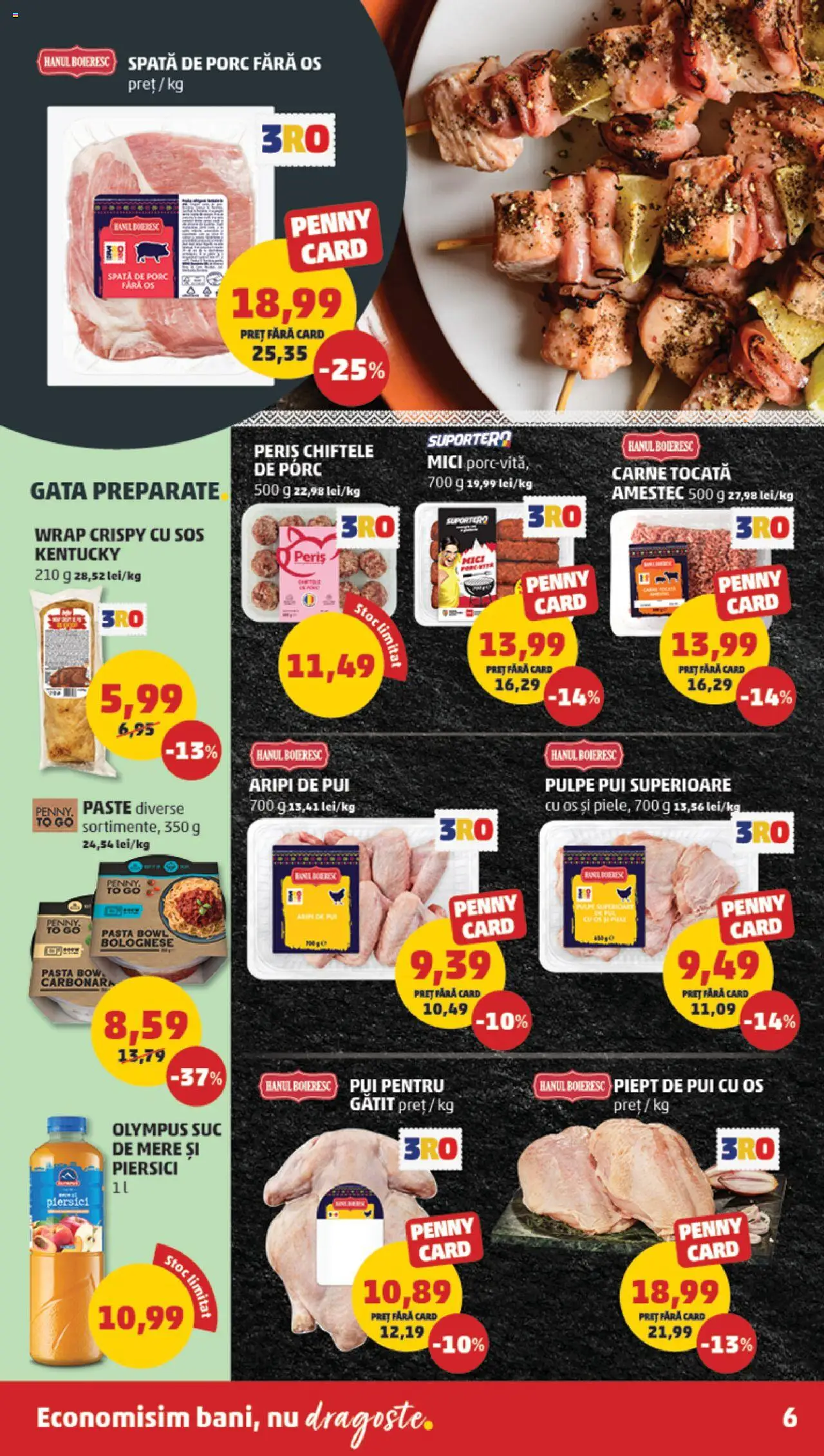 Noul catalog PENNY – valabil de la 08.10.2025 | Pagină: 6 | Produse: Suc, Paste, Chiftele, Sos