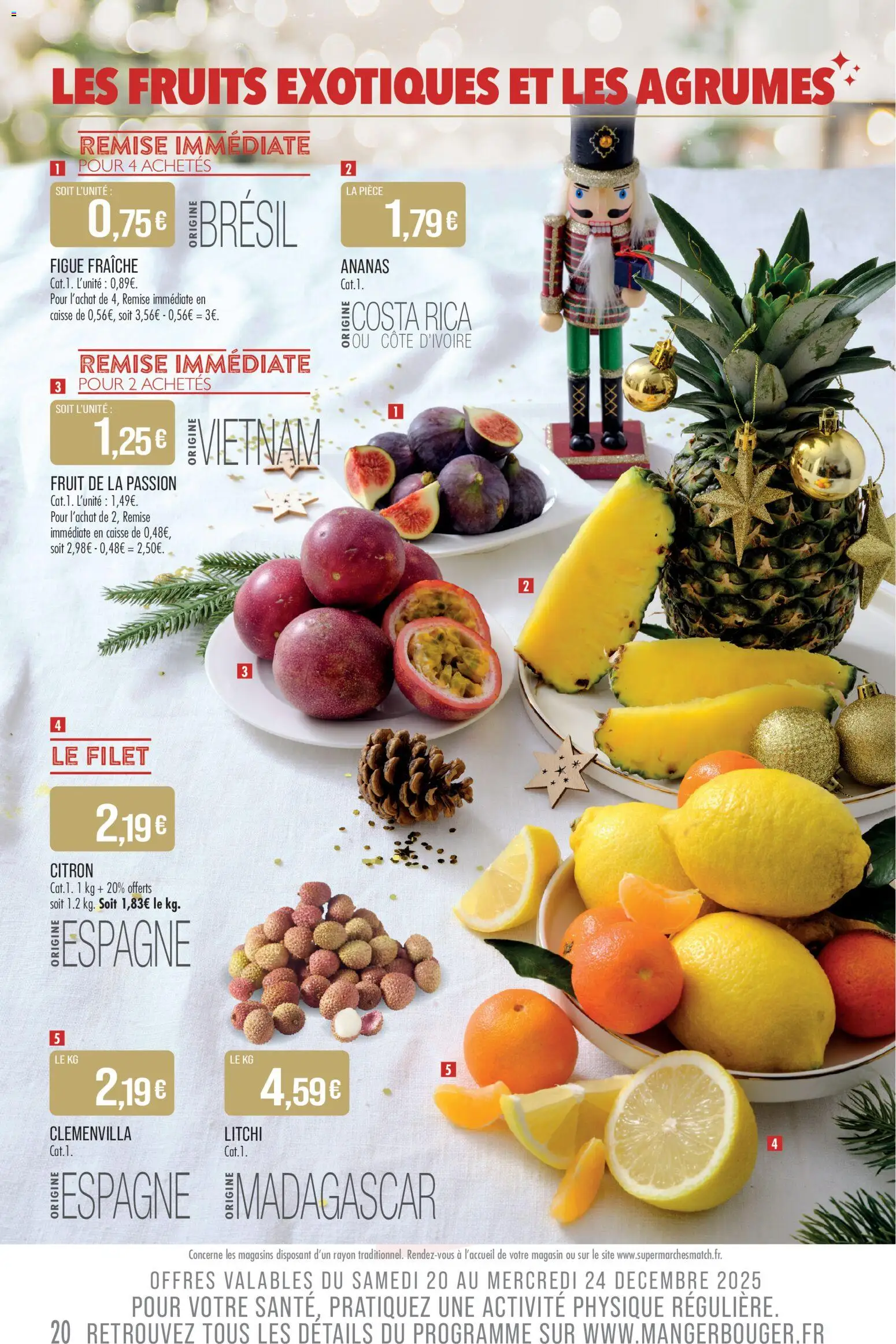{H1} | Page: 20 | Produits: Citron, Fruit de la passion, Litchi, Figue fraîche