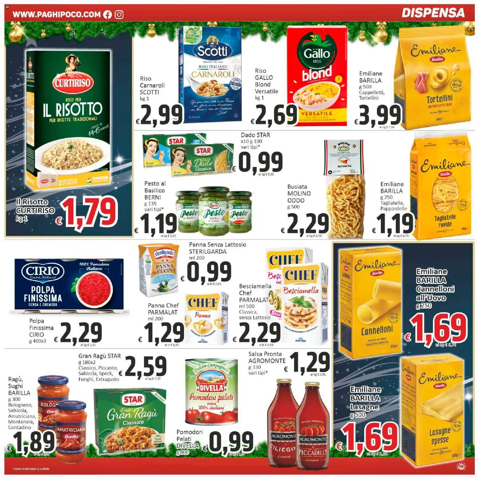 Volantino Paghi Poco del 11.12.2025 | Pagina: 19 | Prodotti: Salsa, Limone, Pesto, Besciamella