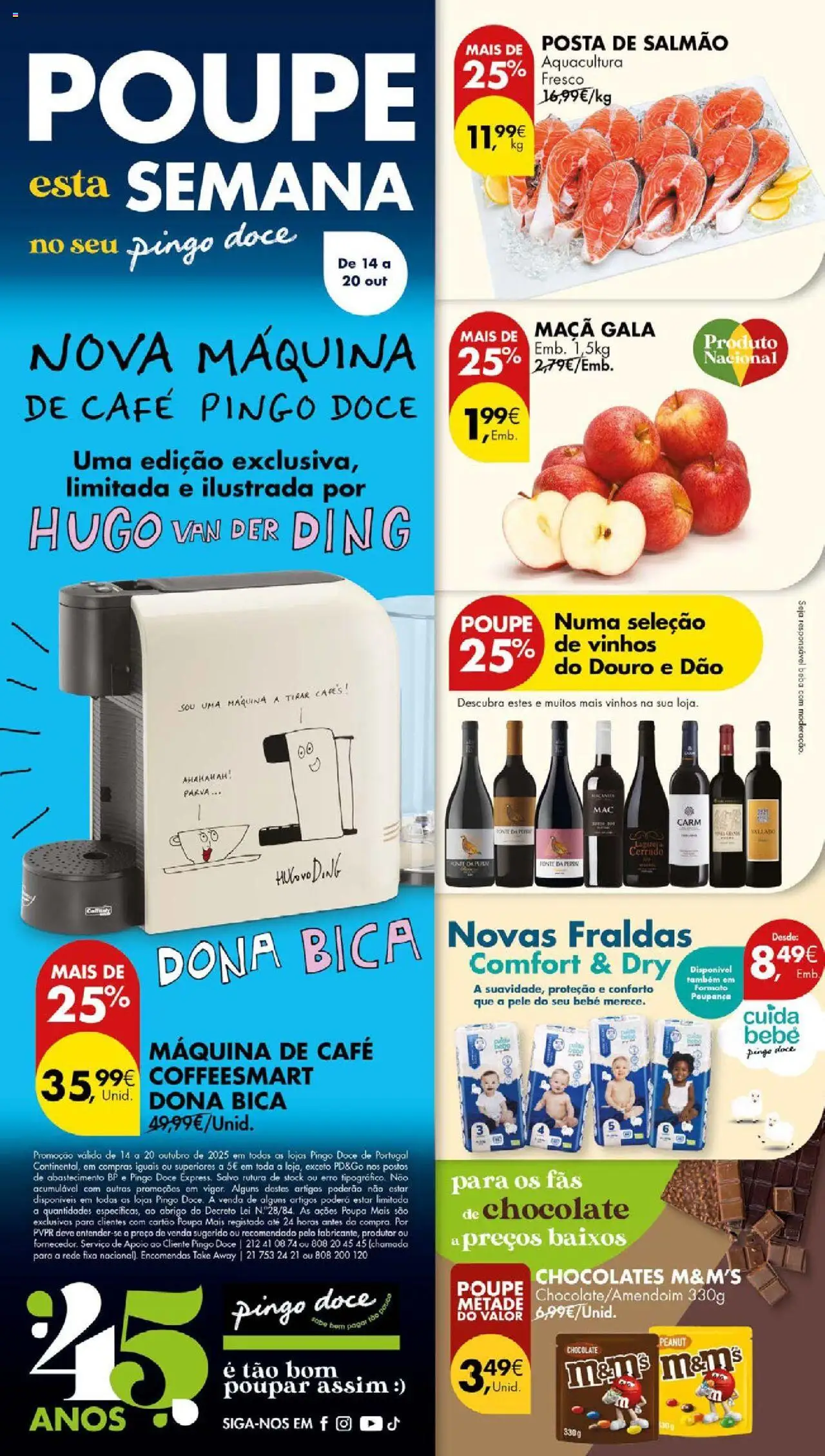 Pingo Doce folheto │ válido de 14.10.2025 | Página: 58 | Produtos: Fraldas, Chocolates, Salmão, Chocolate