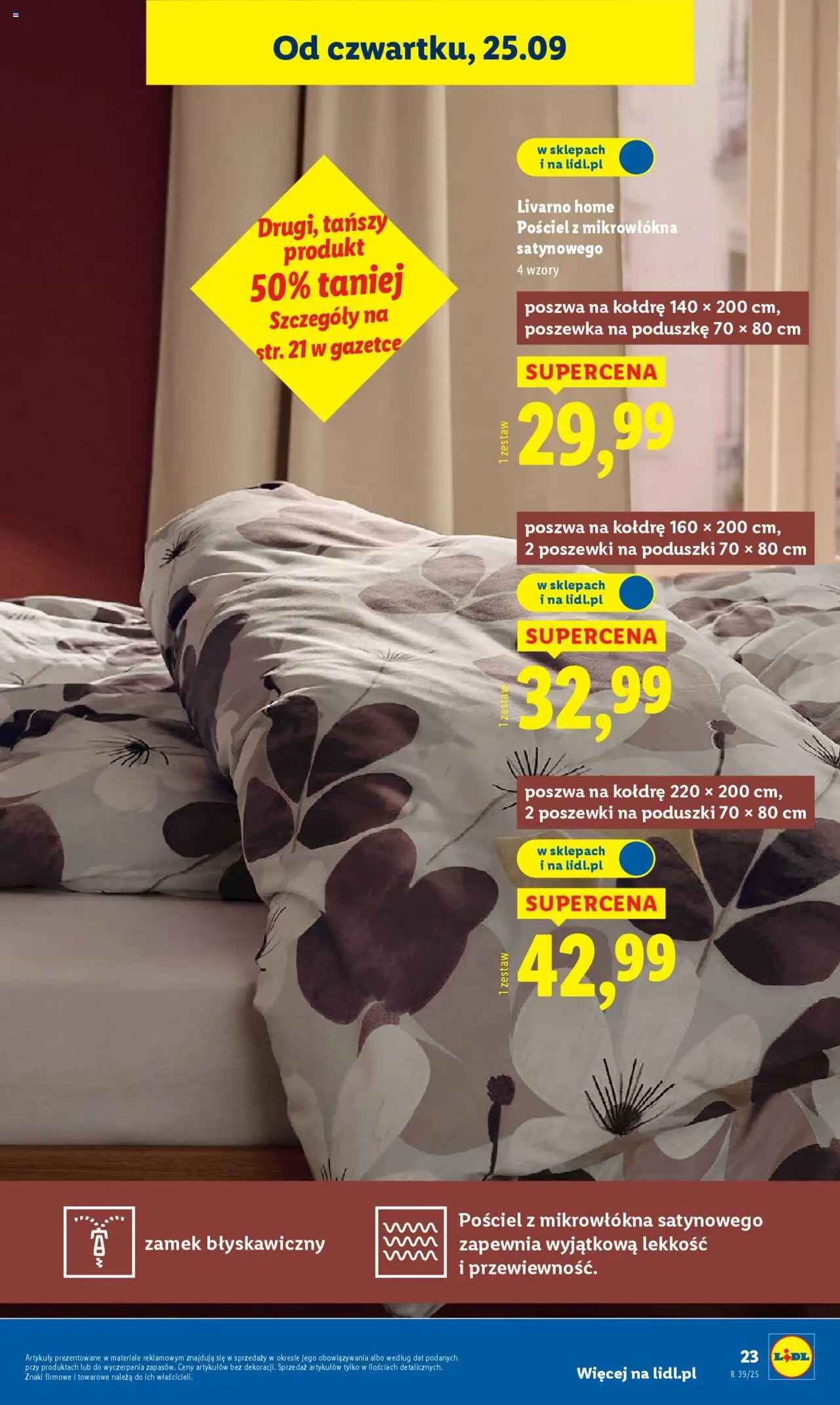 Lidl Katalog od 22.09.2025 | Strona: 29 | Produkty: Pościel
