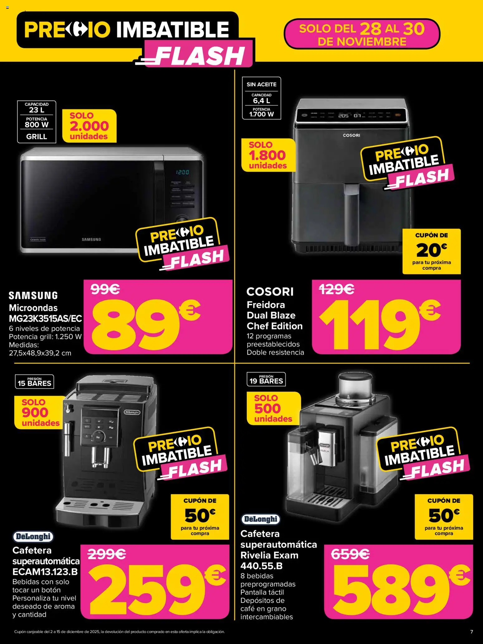 Carrefour Black Friday │ válido desde el 28.11.2025 | Página: 7 | Productos: Aceite, Café, Café en grano, Freidora