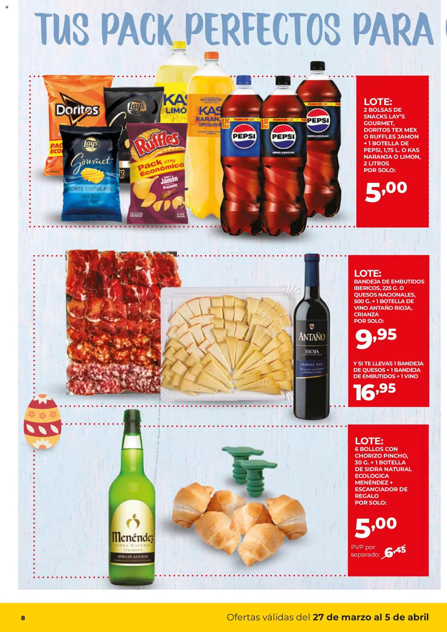 Alimerka Semana Santa  │ válido desde el 27.03.2026 | Página: 8 | Productos: Jamón, Vino, Té, Νυχτικό