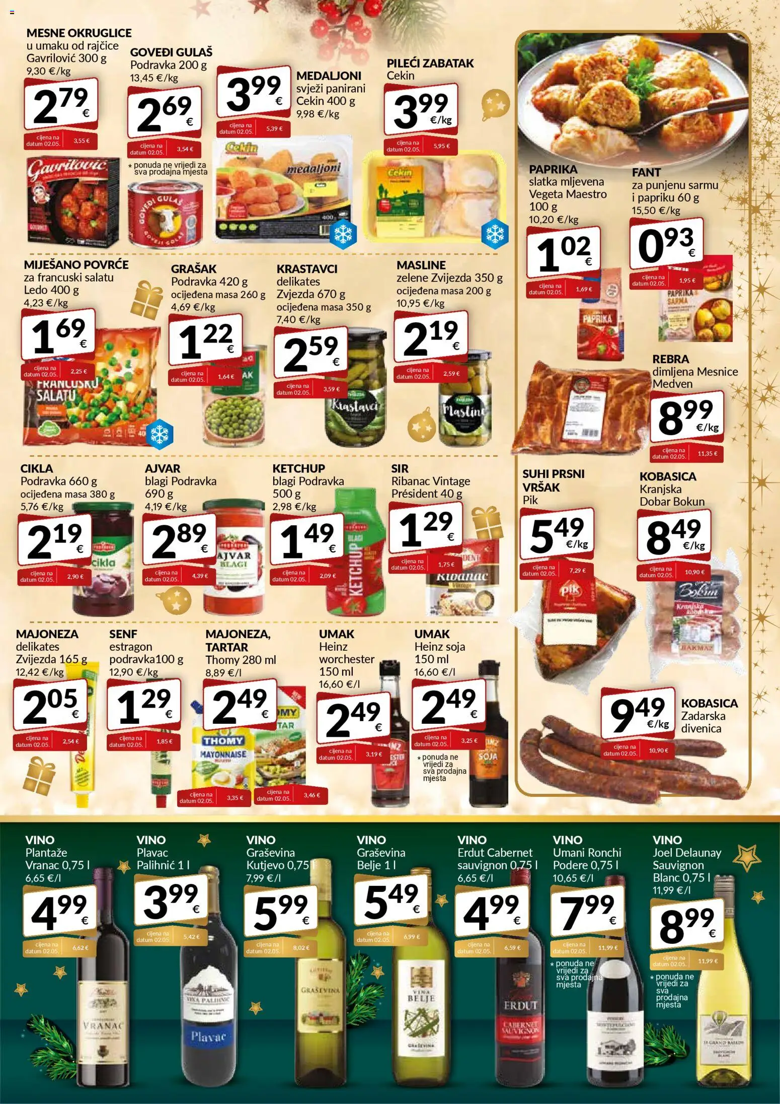 Bakmaz katalog | vrijedi od 18.12.2025 | Stranica: 9 | Proizvodi: Podravka, Vino, Majoneza, Vegeta