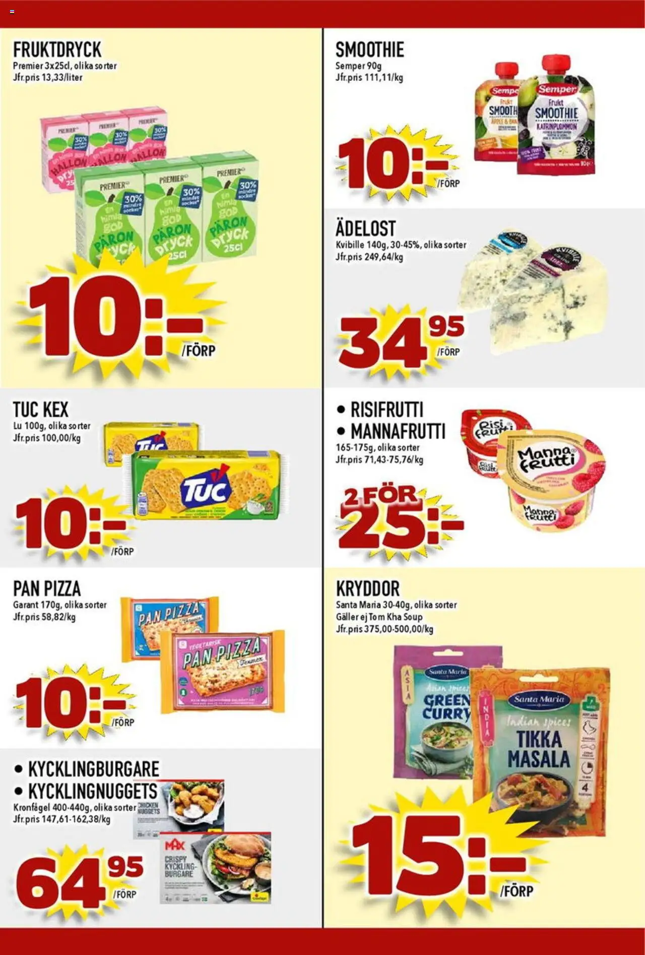 Nya Pulsen reklamblad aktuell från 04.08.2025 | Sida: 17 | Produkter: Galler, Risifrutti, Pizza, Äpple