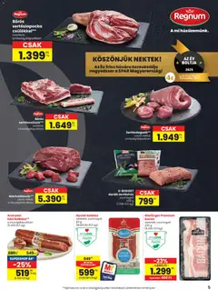 Spar Akciós újság - amely érvényes a következő dátumtól: 30.10.2025 | Oldal: 5