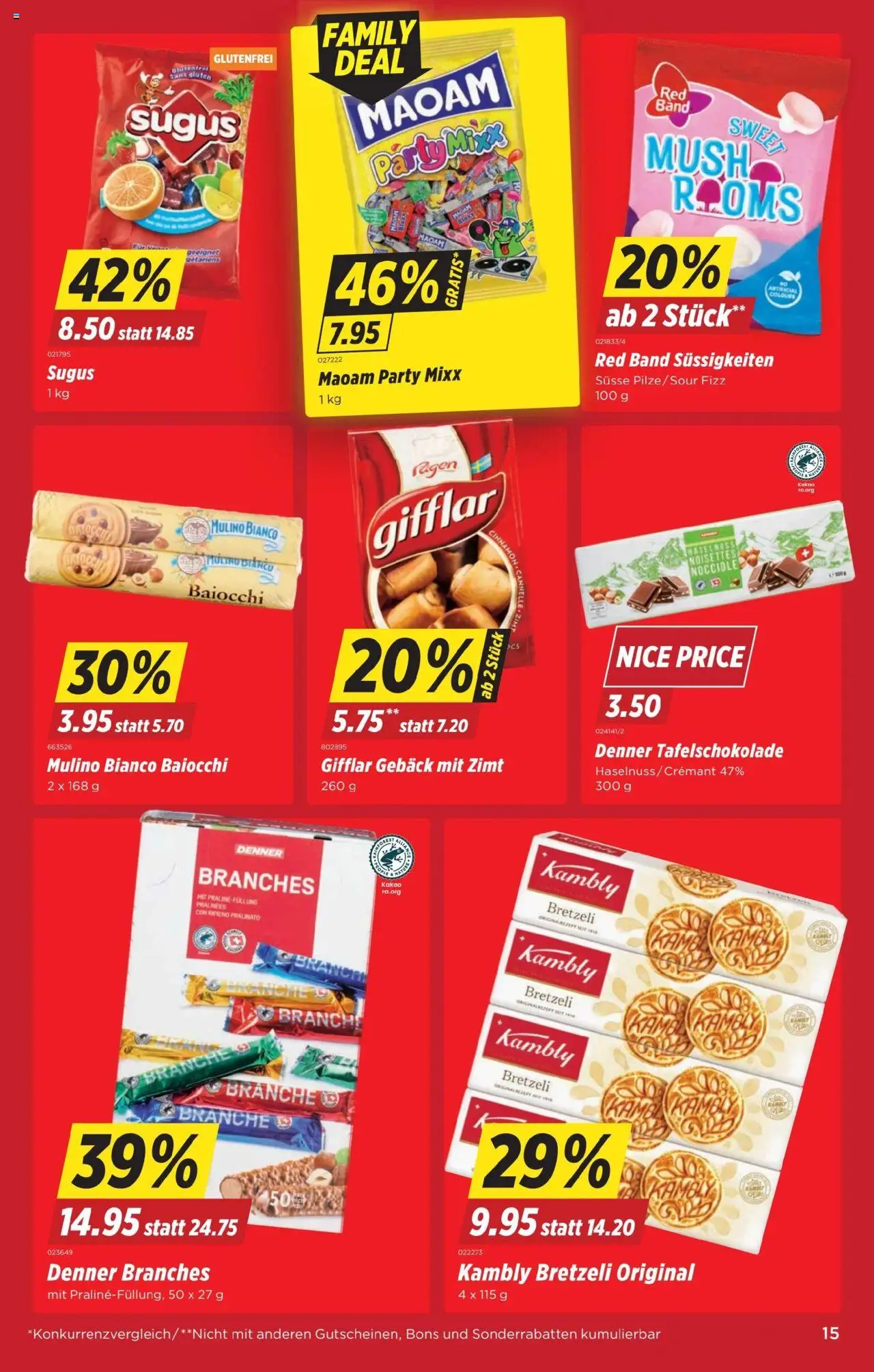 Denner Aktionen – gültig ab 21.10.2025 | Seite: 15 | Produkte: Süßigkeiten
