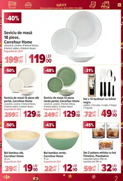 Ofertele Carrefour valabile de la 10.12.2025 | Pagină: 42 | Produse: Pahare, Bol, Mâner, Masă