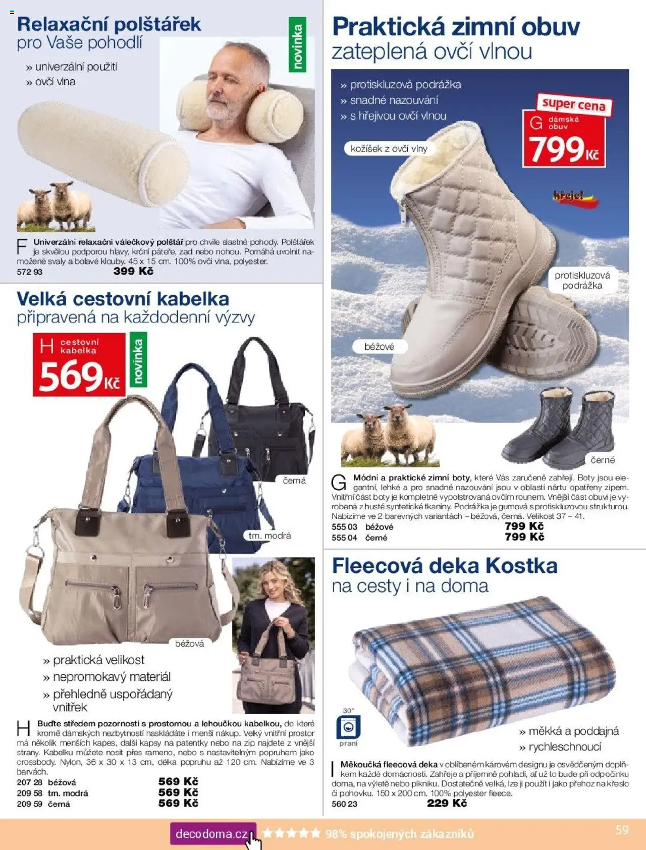 Decodoma katalog Podzim 2025 od 25.08.2025 | Strana: 59 | Produkty: Dámská obuv, Kabelka, Obuv, Fleecová deka