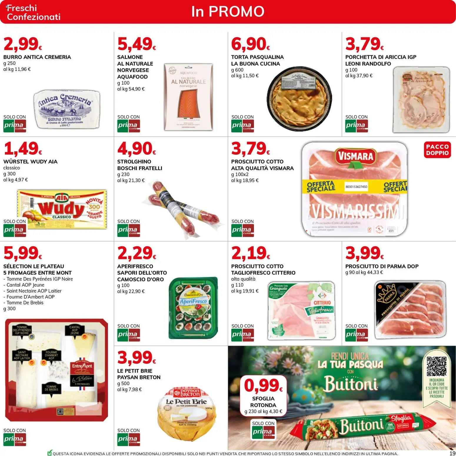Volantino Basko del 24.03.2026 | Pagina: 19 | Prodotti: Salmone, Prosciutto, Burro, Torta