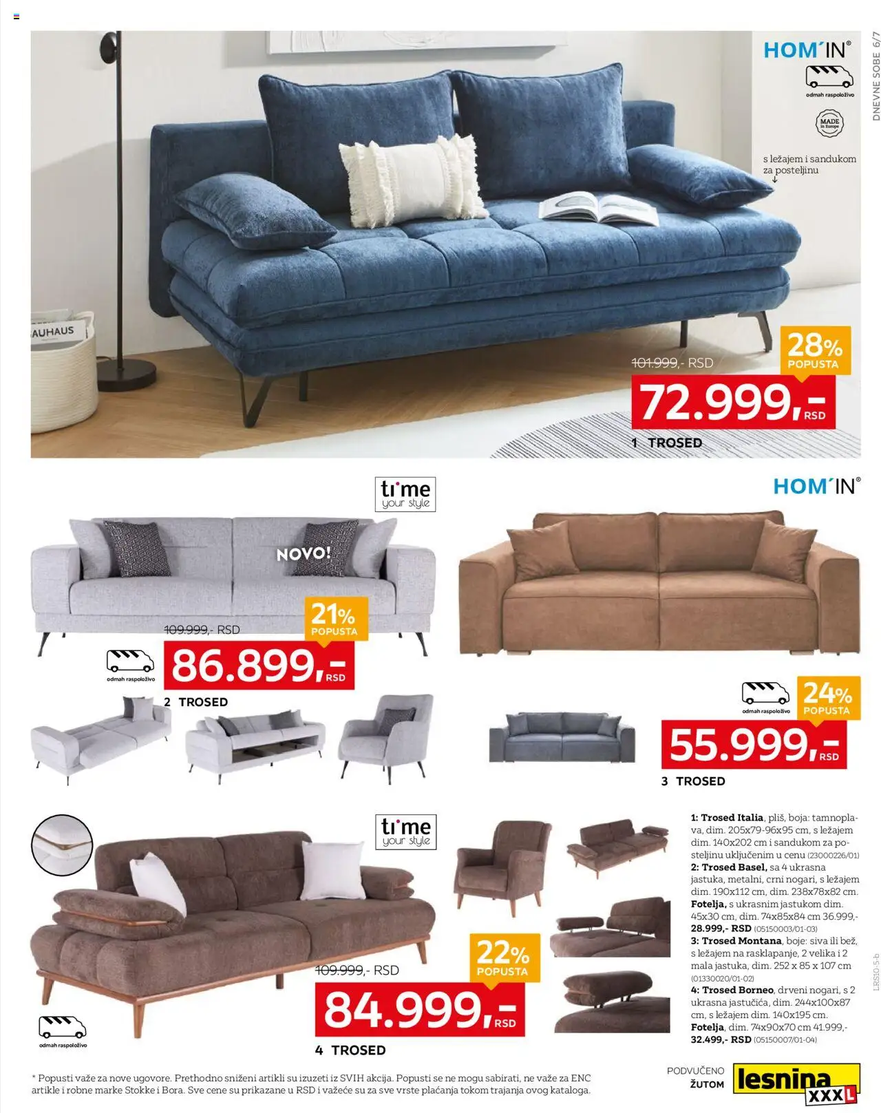 Lesnina XXXL katalog - važi od 13.10.2025 | Strana: 7 | Proizvode: Trosed
