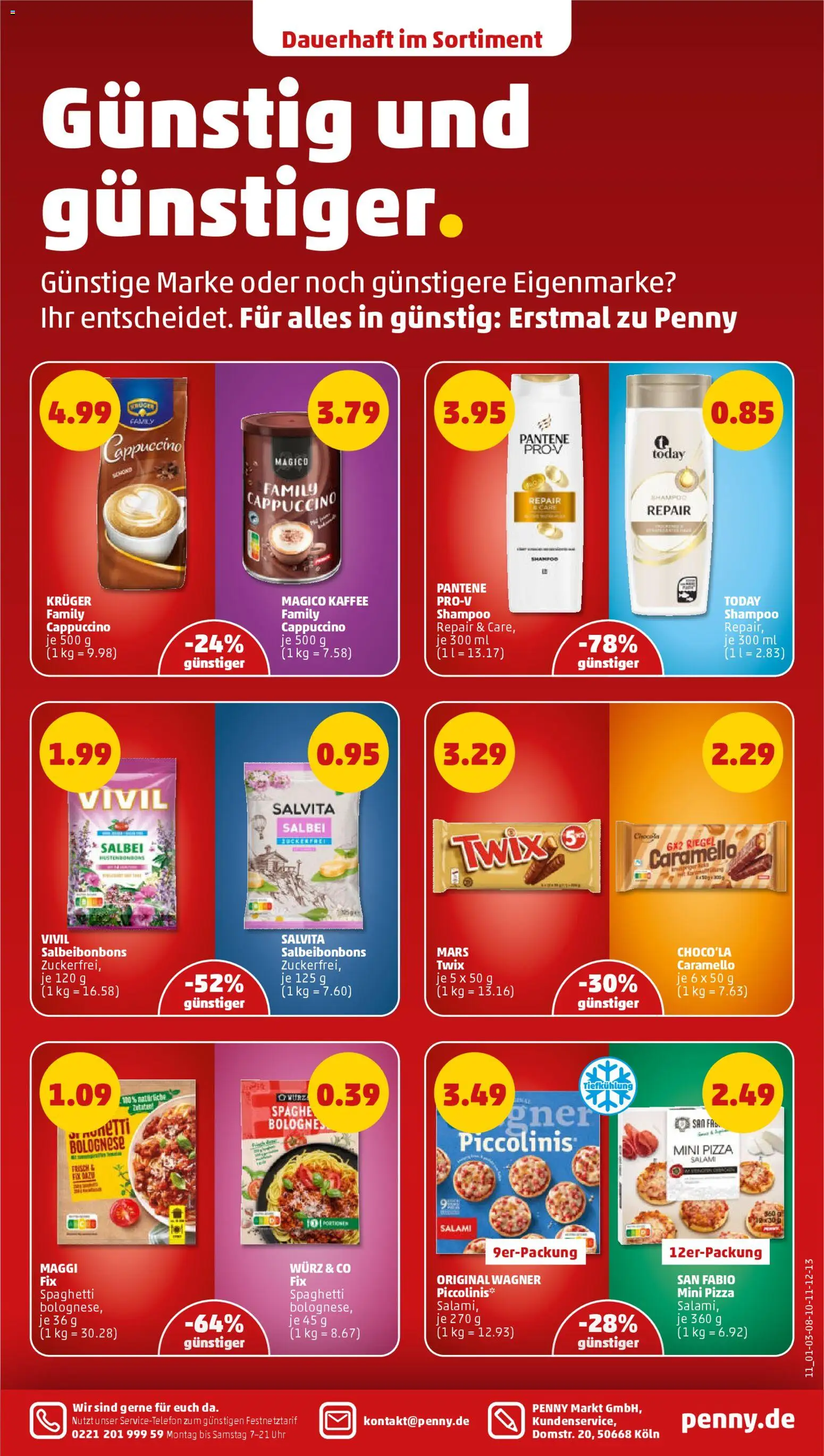 Penny Prospekt 	 – gültig ab 29.12.2025 | Seite: 11 | Produkte: Kaffee, Mars, Salami, Pizza