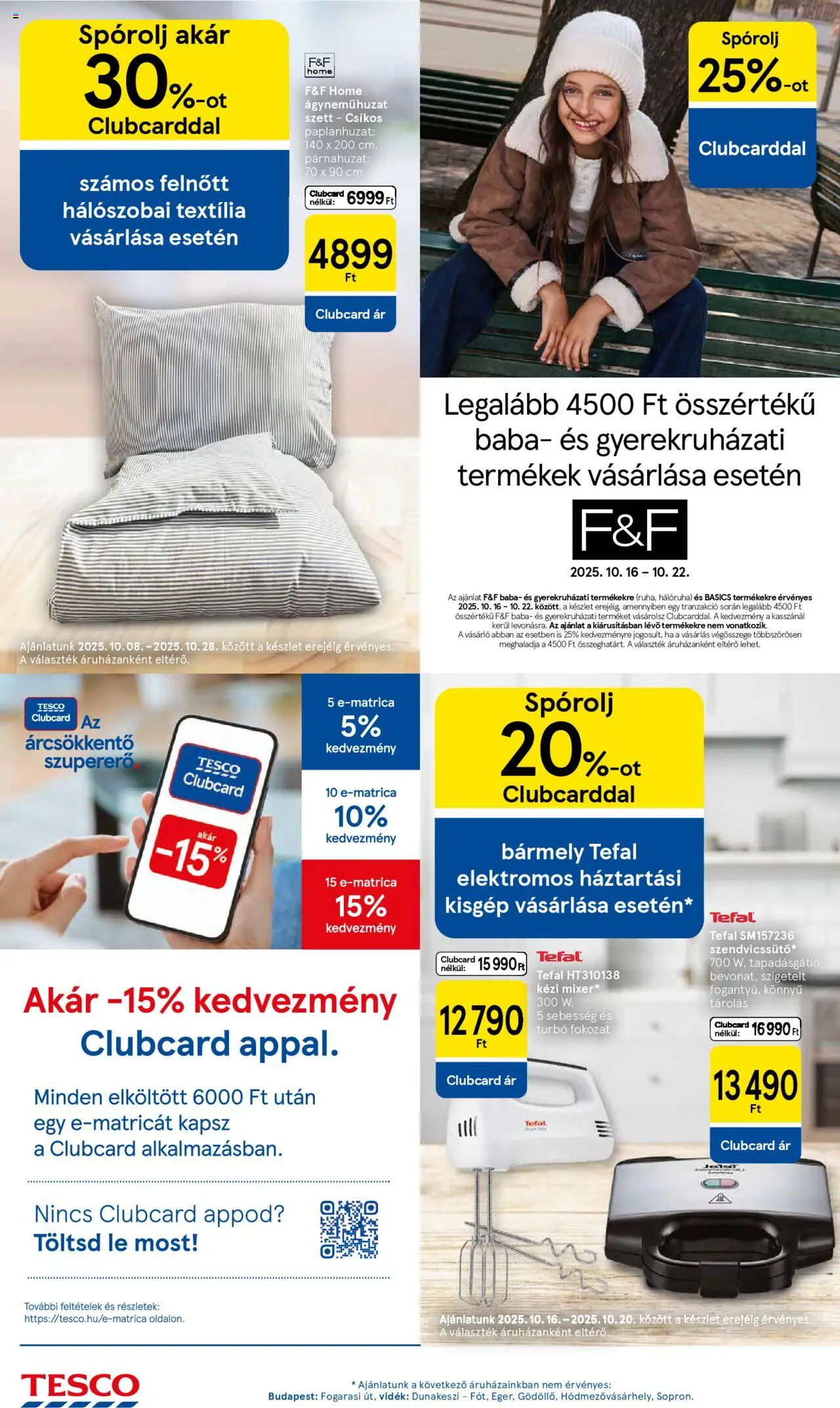 Tesco akciós ujság - amely érvényes a következő dátumtól: 16.10.2025 | Oldal: 16 | Termékek: Párnahuzat, Tefal, Ágyneműhuzat