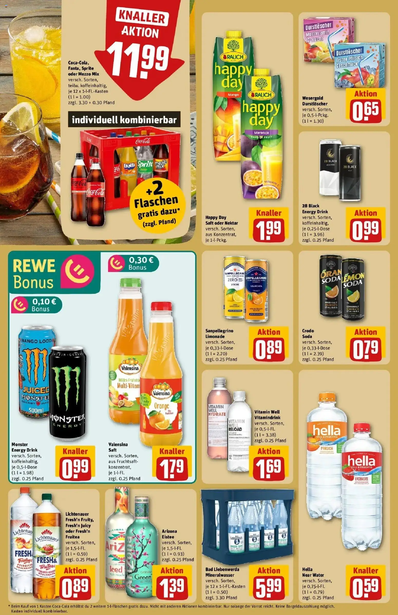 Rewe Prospekt Brandenburg An Der Havel	 – gültig ab 09.03.2026 | Seite: 16 | Produkte: Mezzo mix, Coca cola, Valensina, Mango