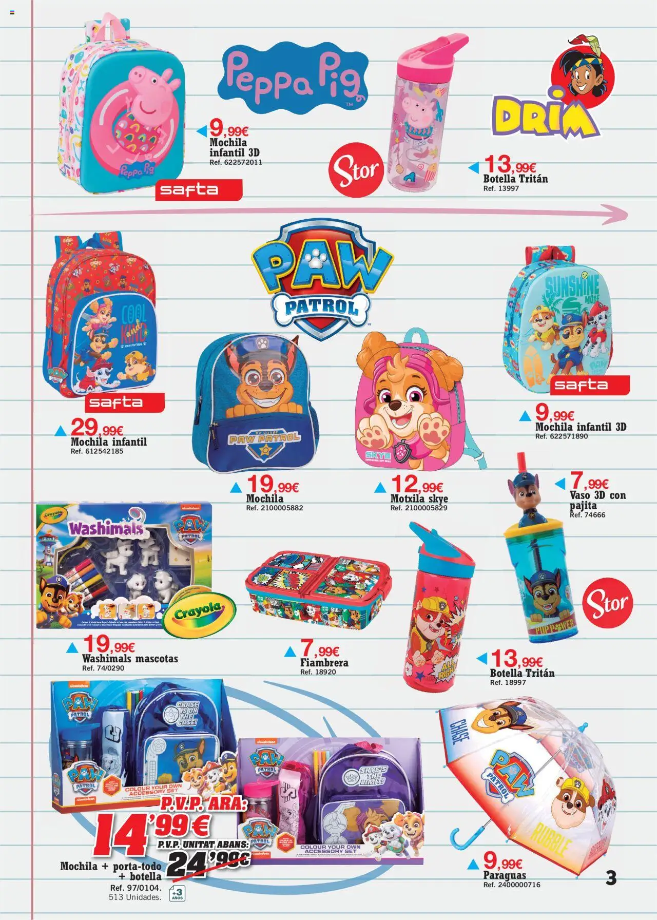 Drim folleto │ válido desde el 11.08.2025 | Página: 3 | Productos: Fiambrera, Mochila