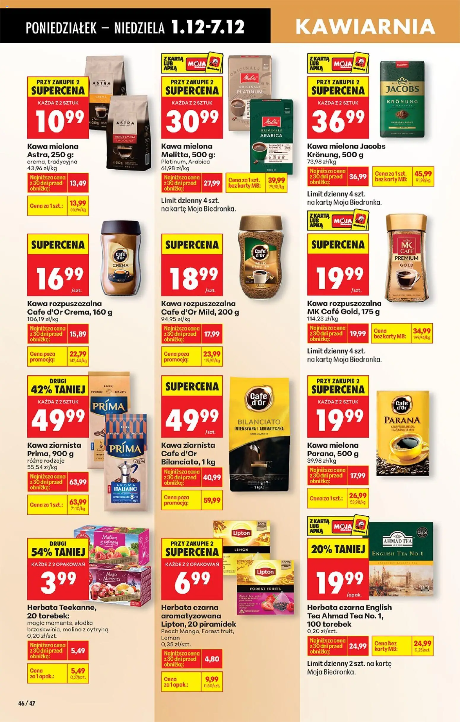 Biedronka gazetka od 01.12.2025 | Strona: 60 | Produkty: Cytryna, Karta, Kawa rozpuszczalna, Herbata